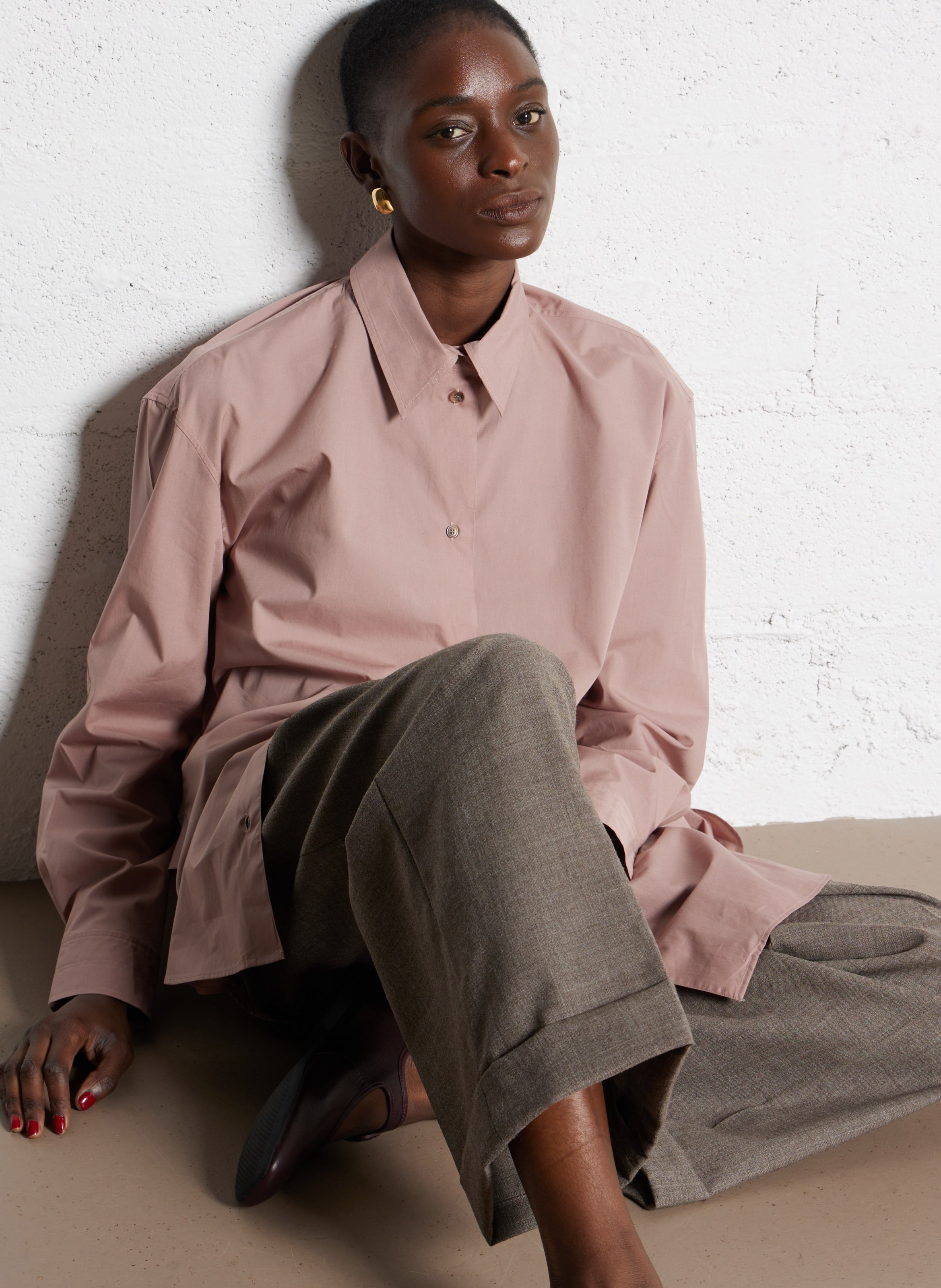 Oversize-Bluse aus Bio-Baumwolle SOEUR Rosa