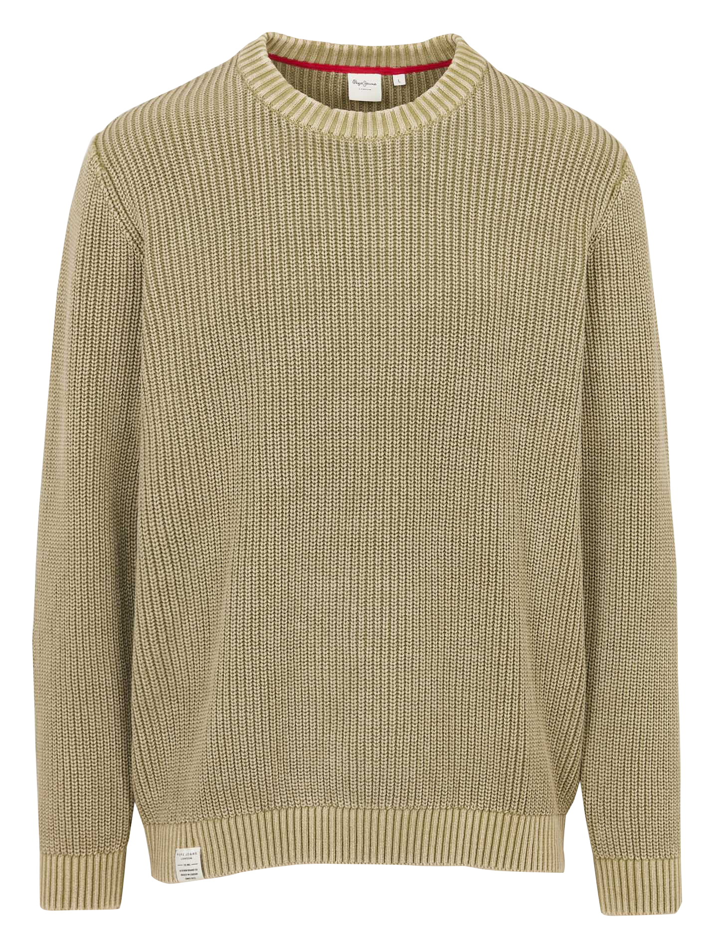 Colour block cotton sweater PEPE JEANS Green