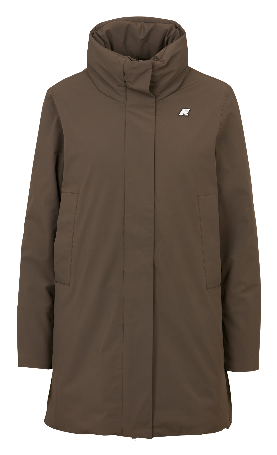 Veste col montant unie  K-WAY Kaki