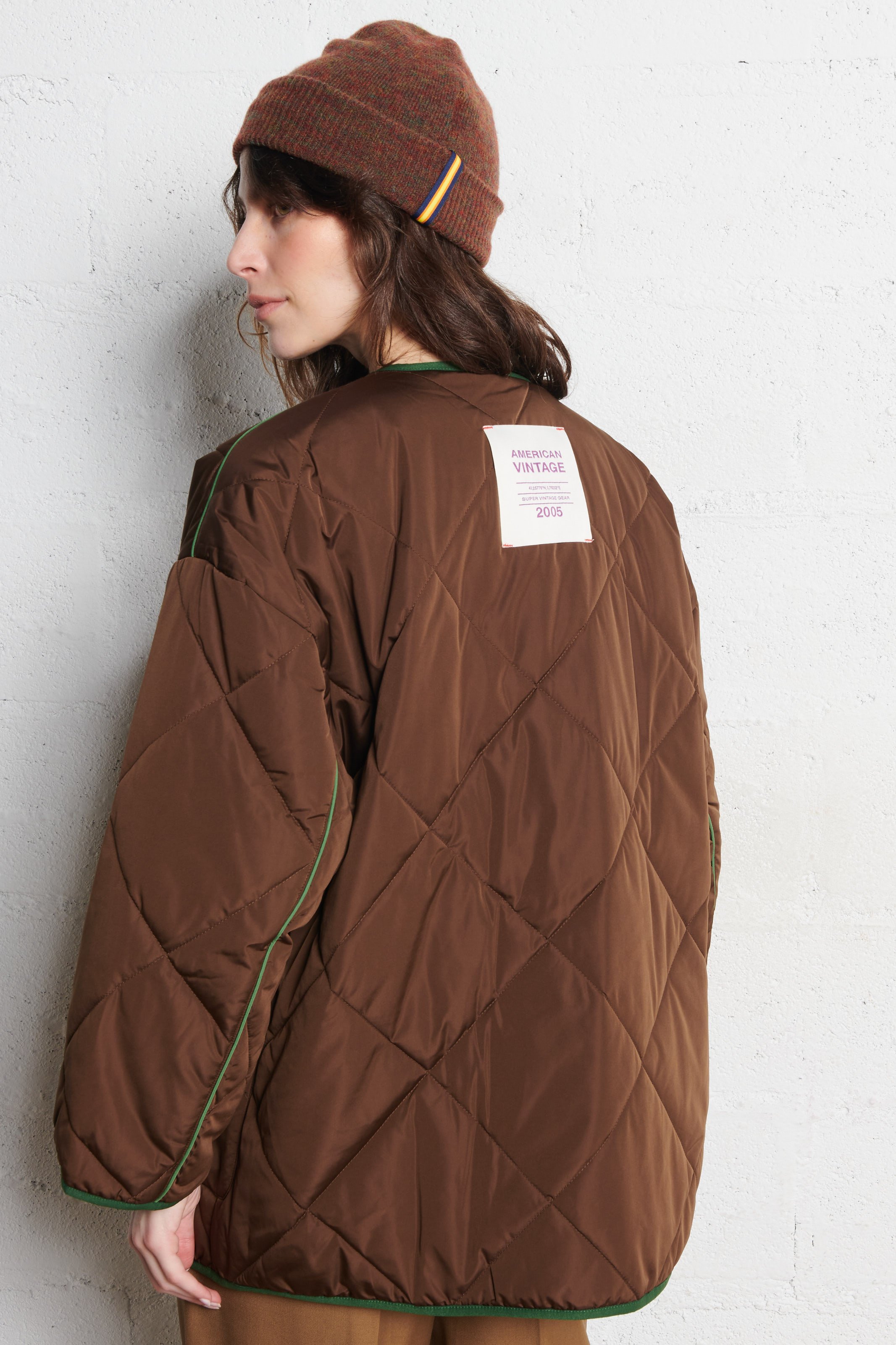 Oversize-Steppjacke AMERICAN VINTAGE Braun