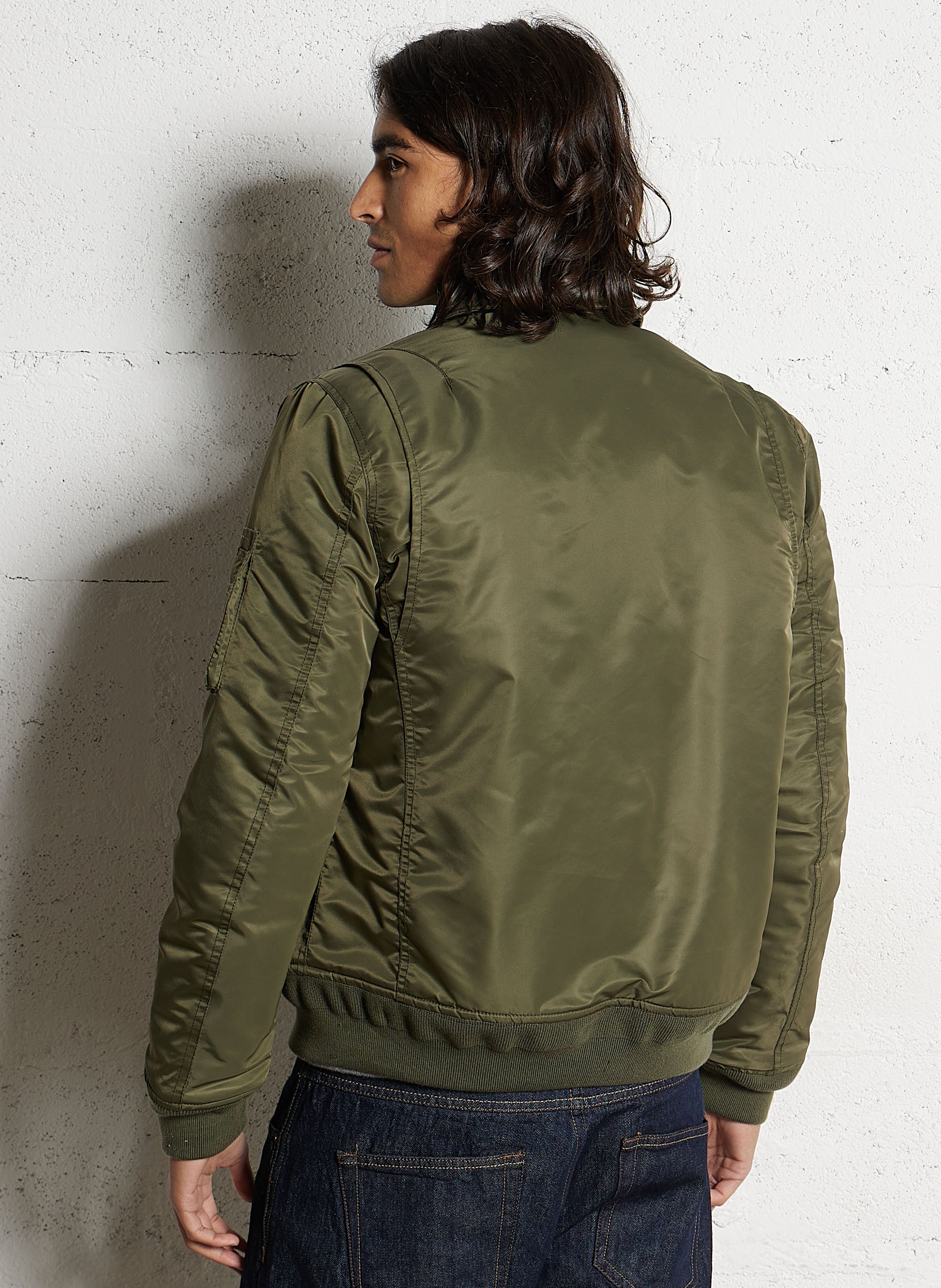 Blouson col classique SCHOTT Vert