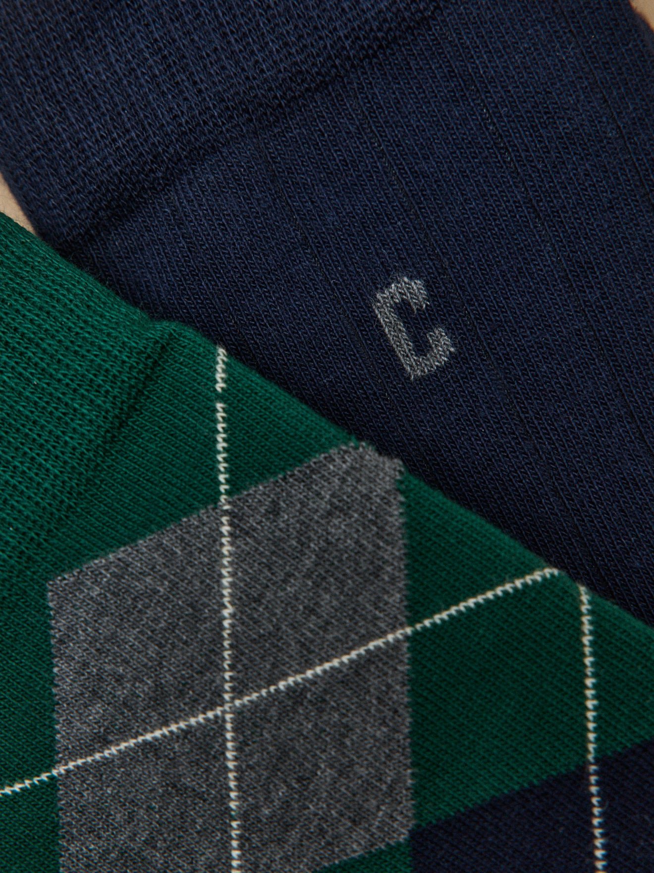 Plain Socks - set of 2 pairs - Cyrillus x Les 3 Tricoteurs CYRILLUS Green