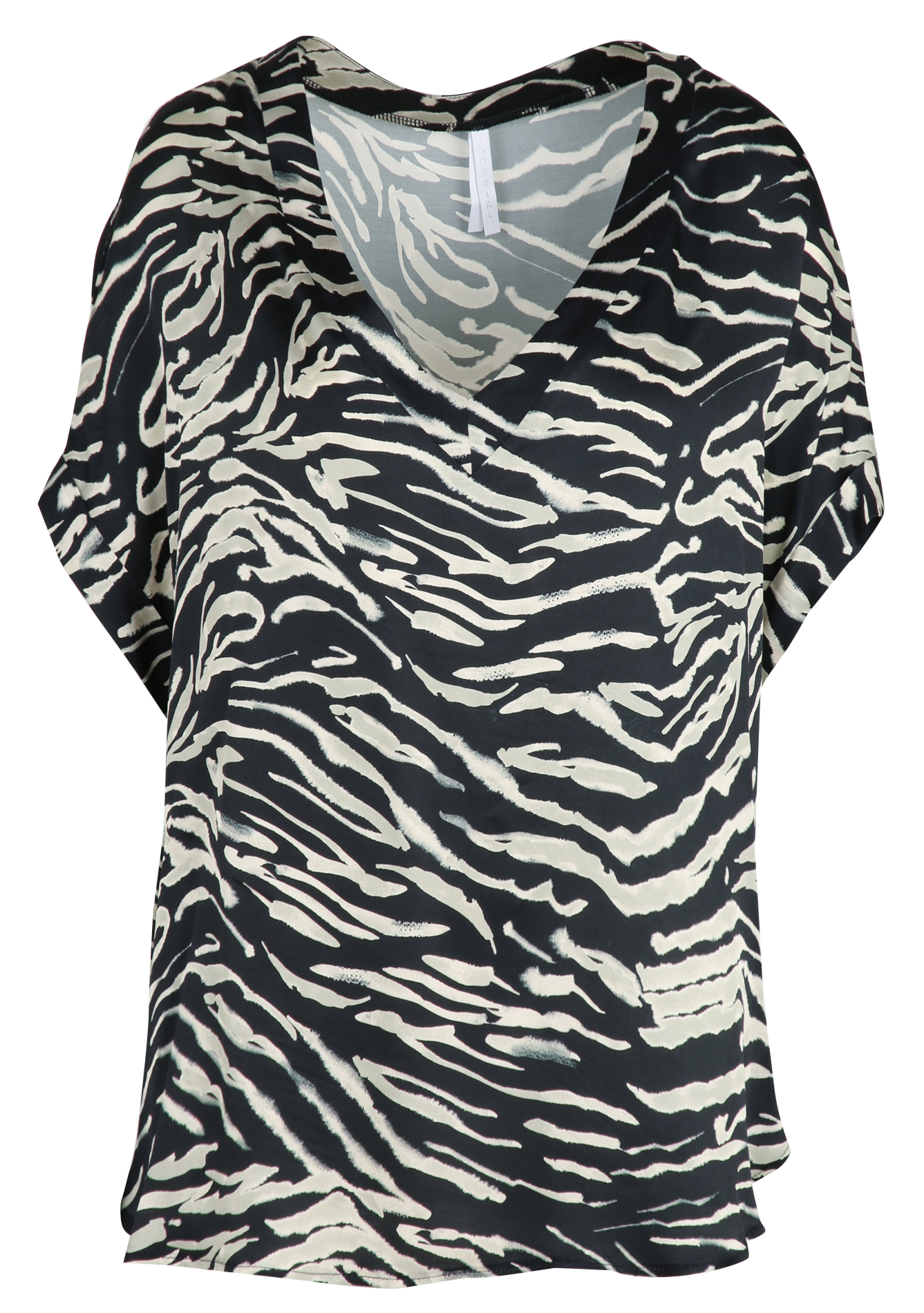 Oversize Top mit V-Ausschnitt und Print IMPERIAL Mehrfarbig
