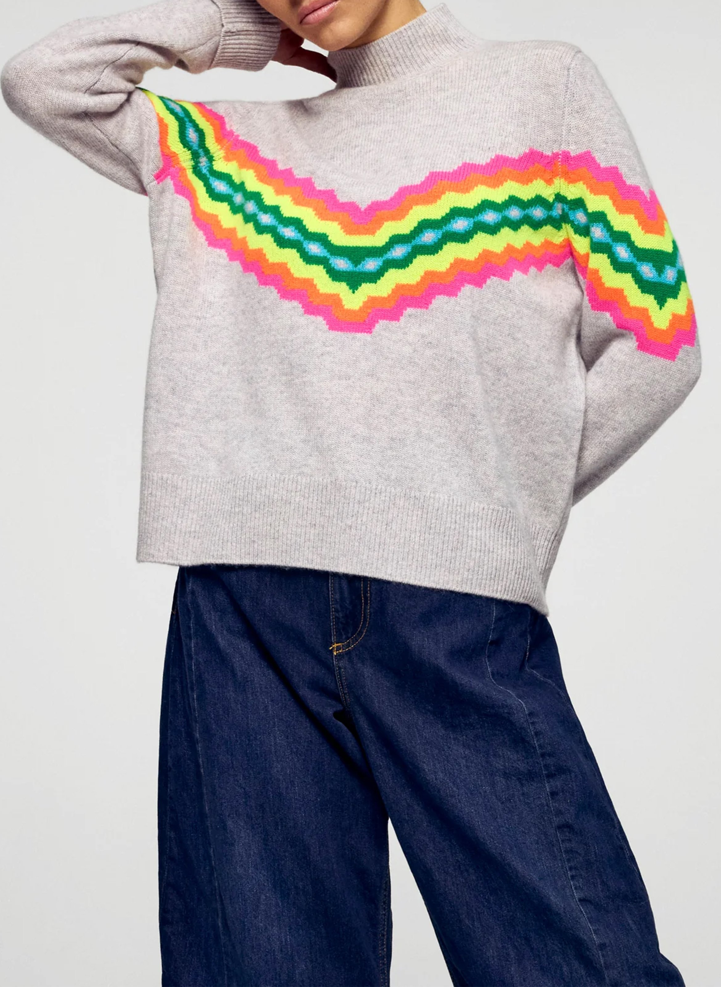 Cashmere polo neck sweater FROM FUTURE Grey