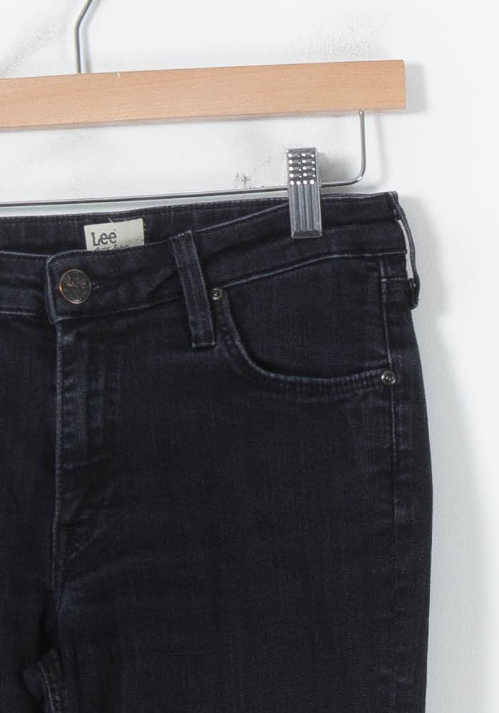 Cropped slim jeans with studs LEE - Seconde Main Black