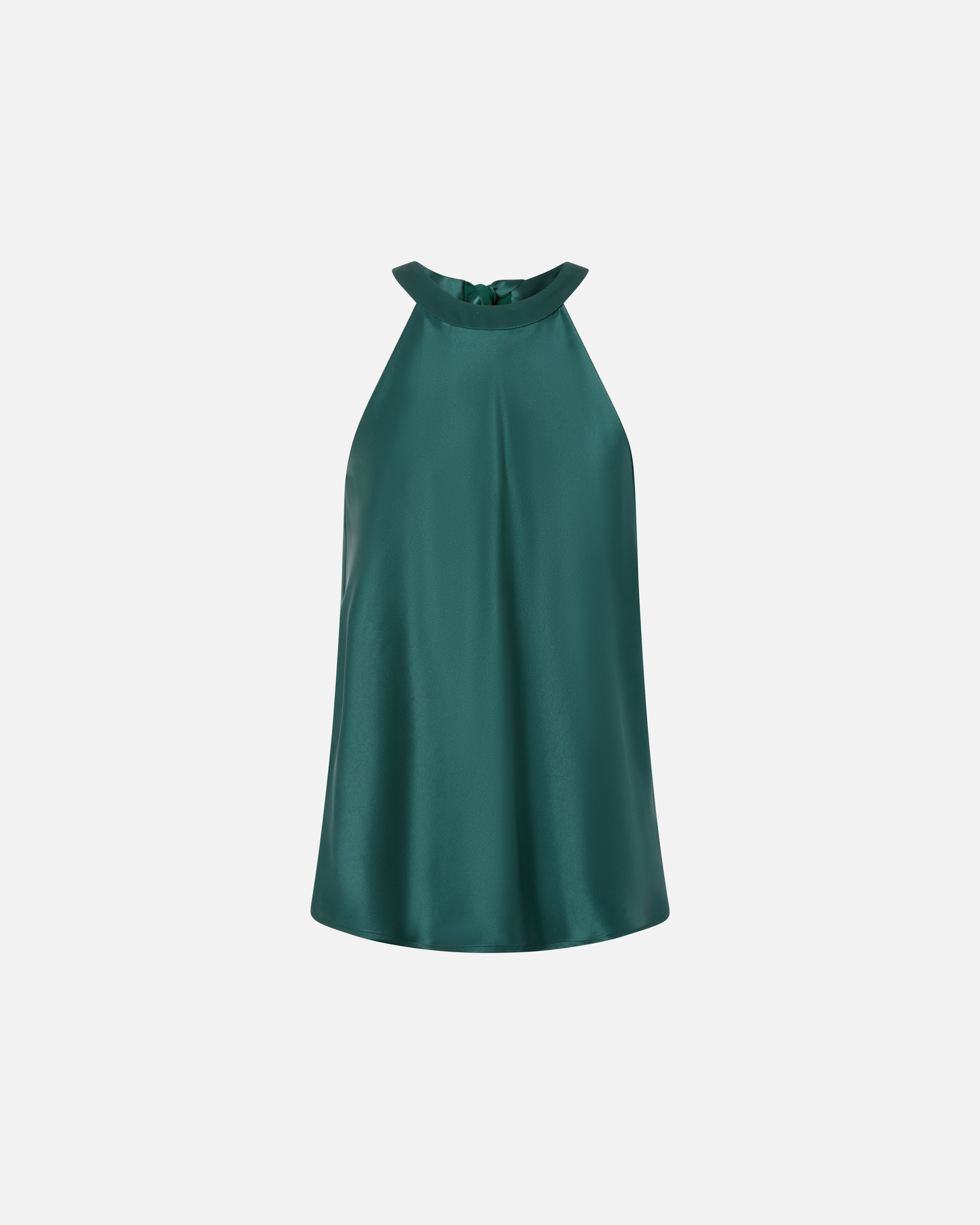 Top with satin bow and georgette crepe  Vert
