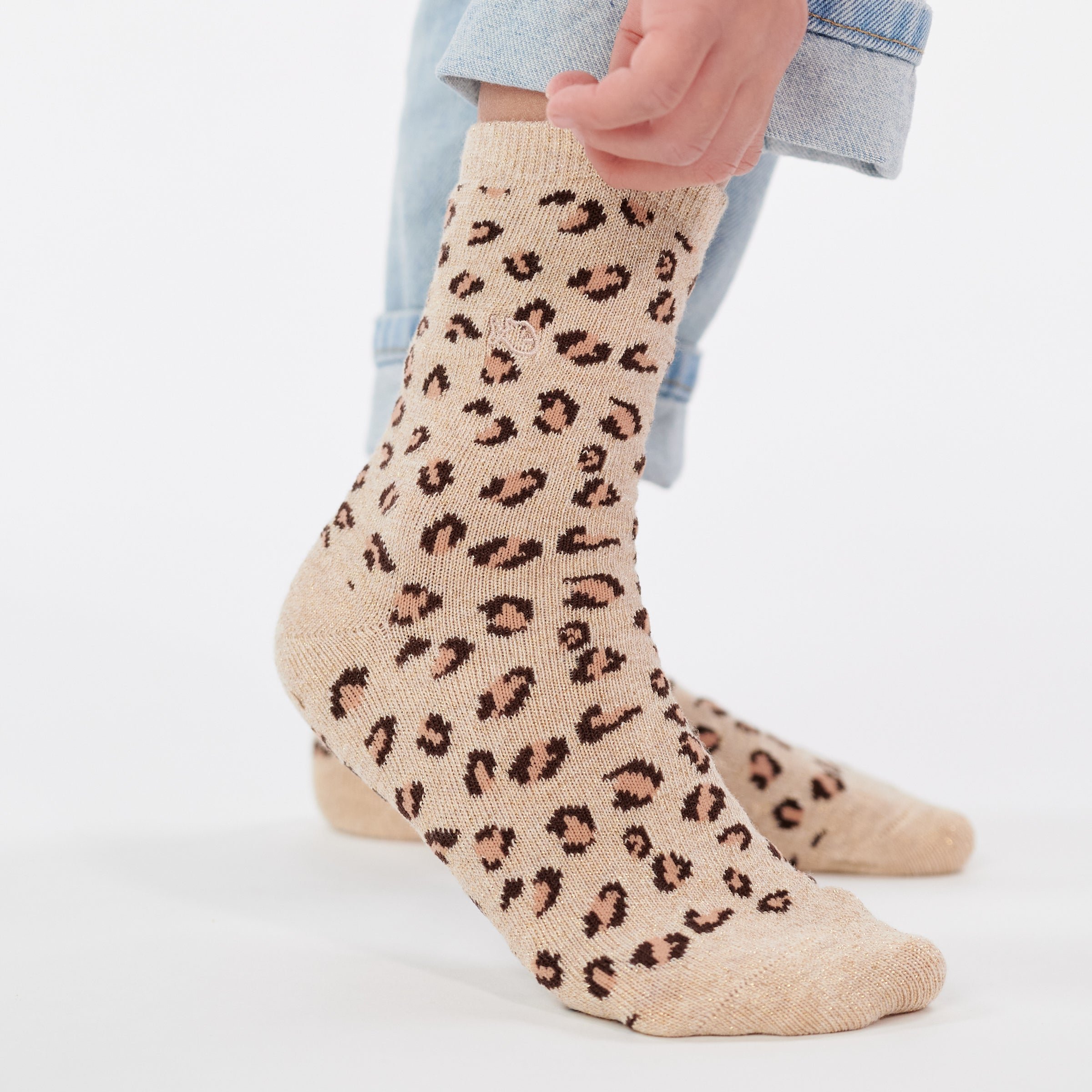 Leopard socks BILLYBELT Beige