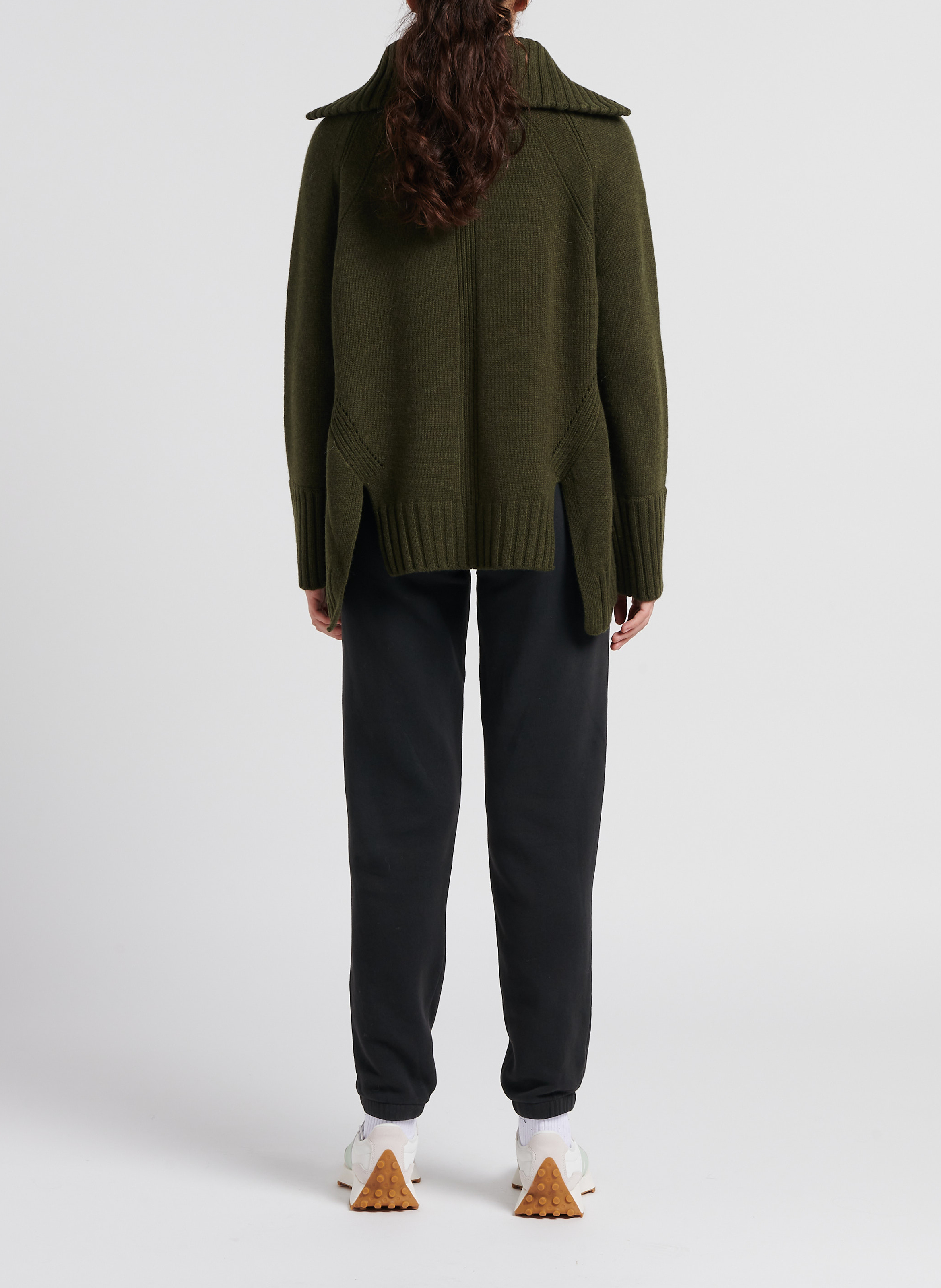 High-waisted cotton-blend track pants AMERICAN VINTAGE Black