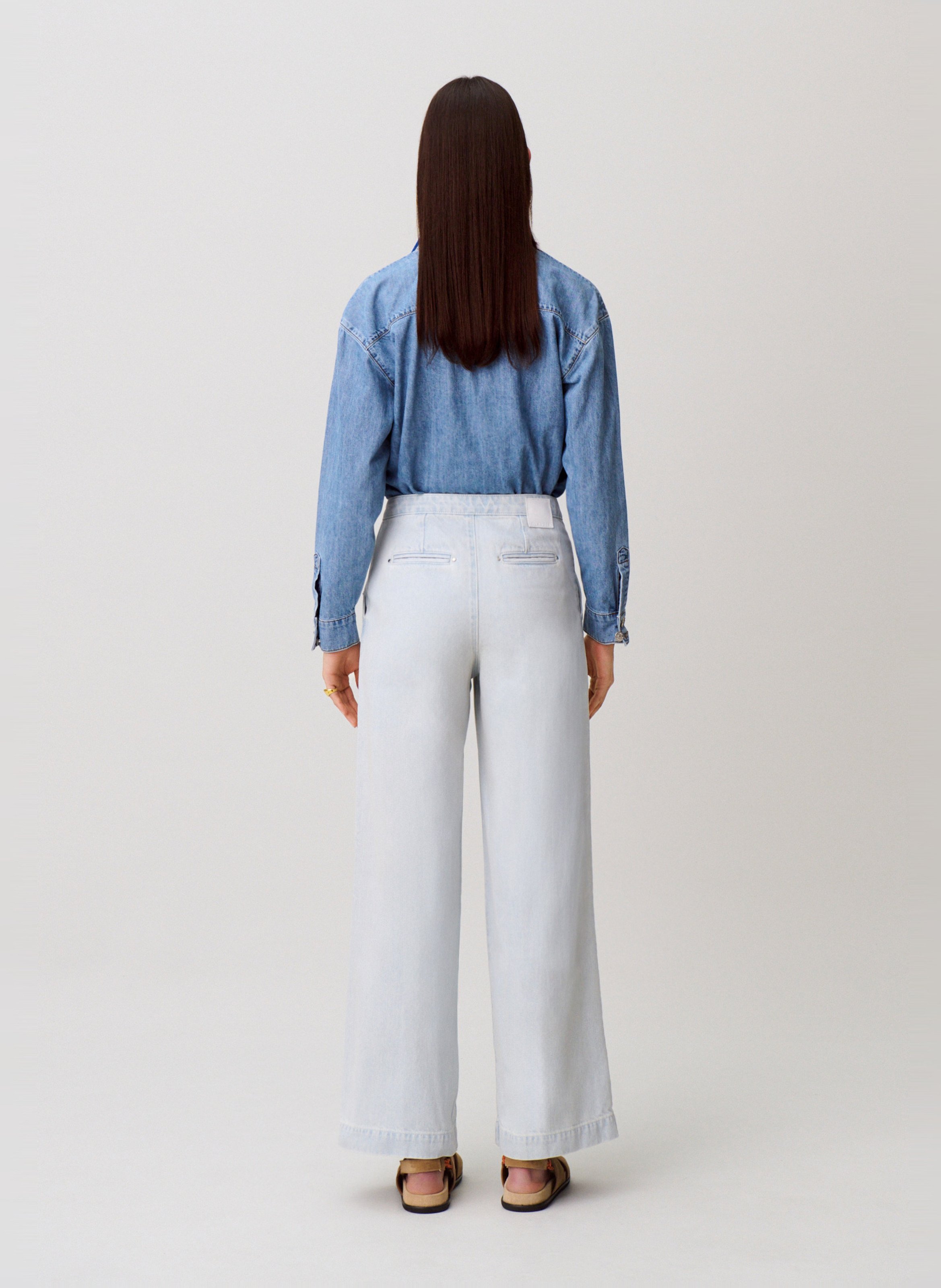 Jean large en coton CLAUDIE PIERLOT Bleu