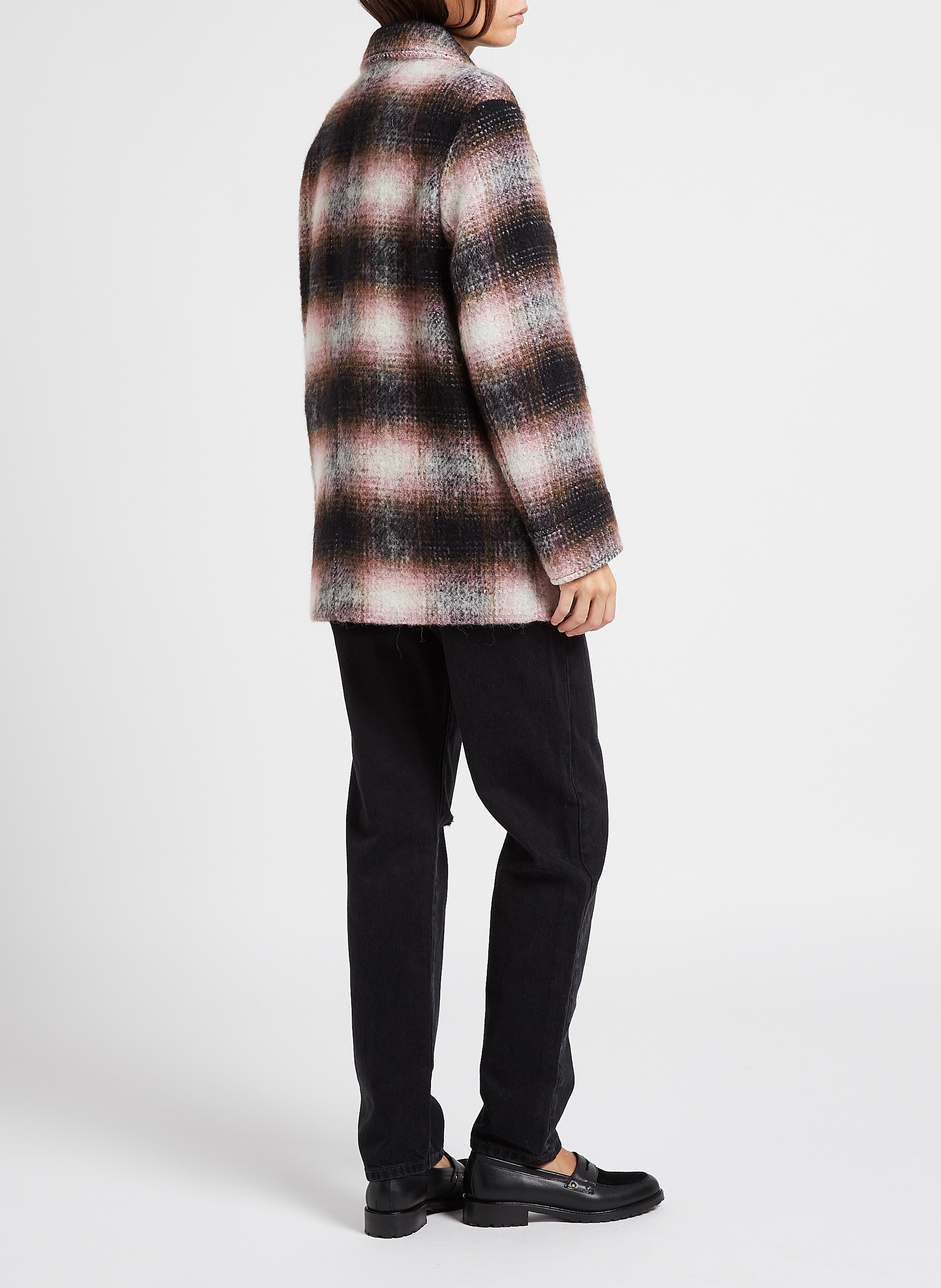 Printed cotton-blend coat with tailored collar PAUL SMITH Pink