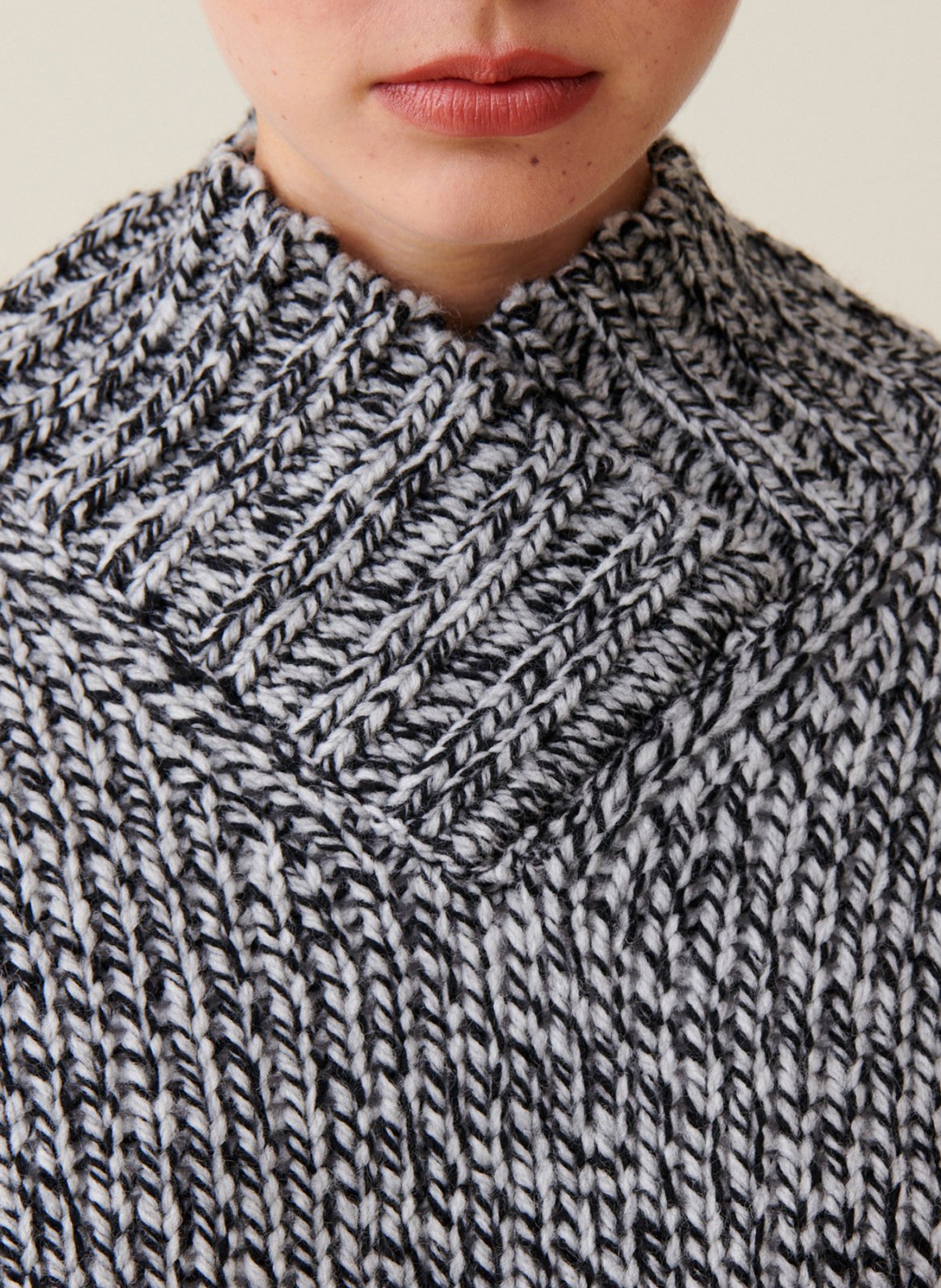 Pull grosse maille en laine mélangée CLAUDIE PIERLOT Gris