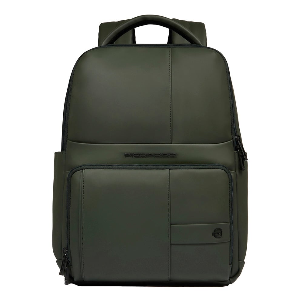 Backpack for computer and ipad® with chest strap, bottle pocket PIQUADRO Green