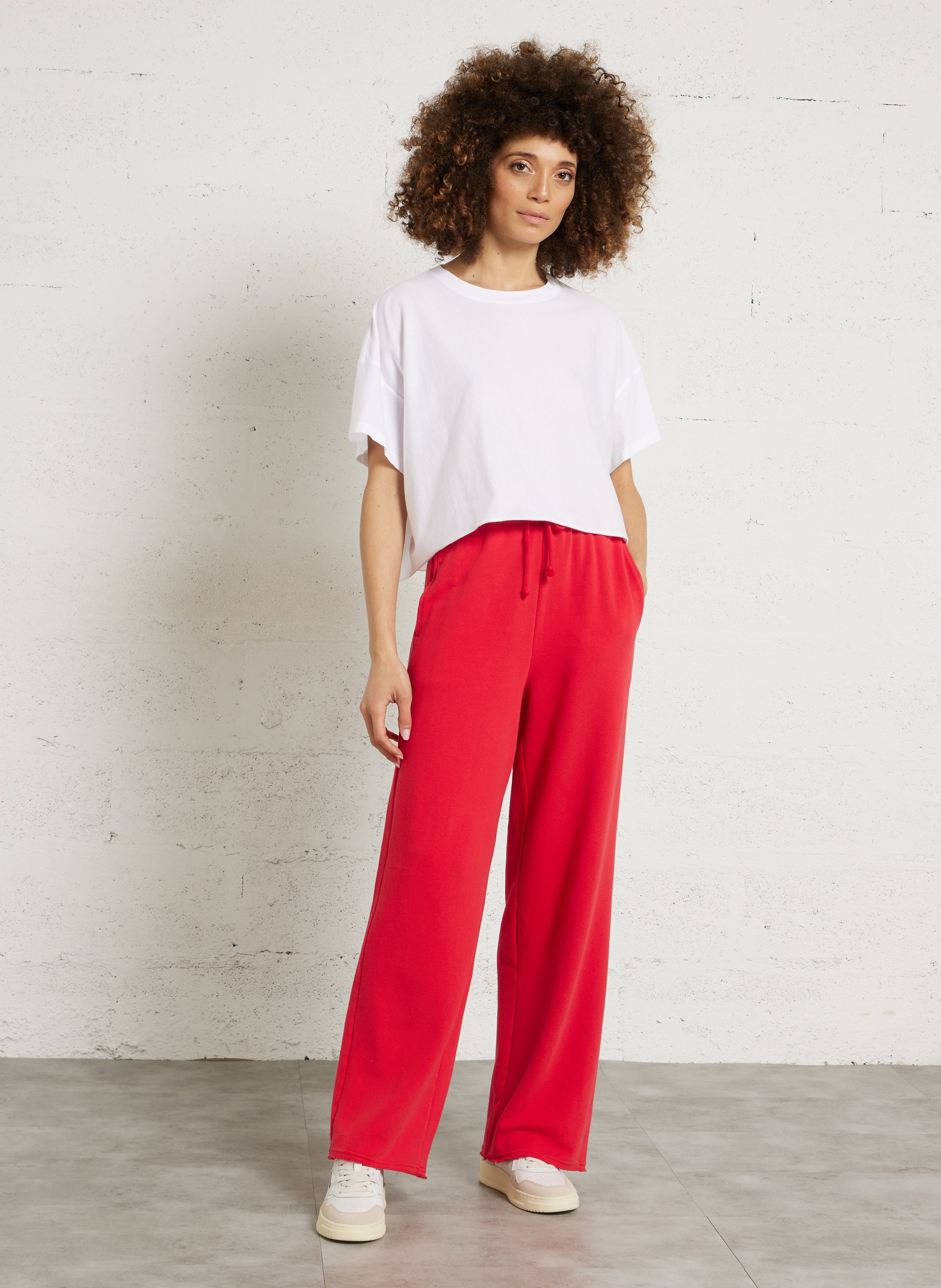 Low-top leather mix sneakers AUTRY Golden