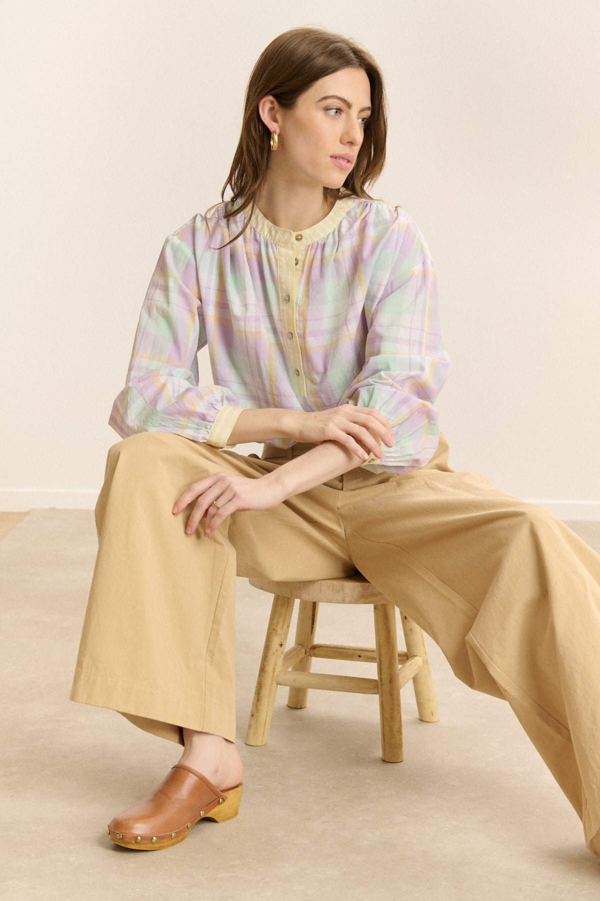 Wide pleated trousers  GARANCE PARIS Beige