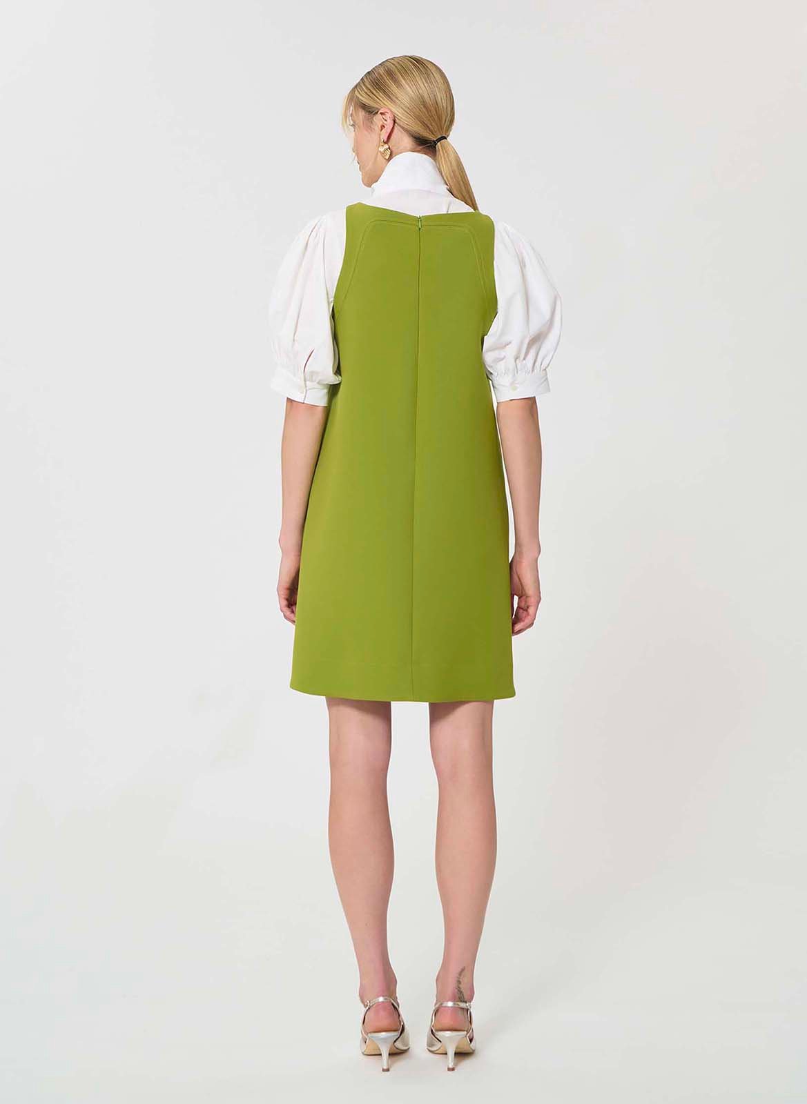 Robe courte col rond TARA JARMON Vert