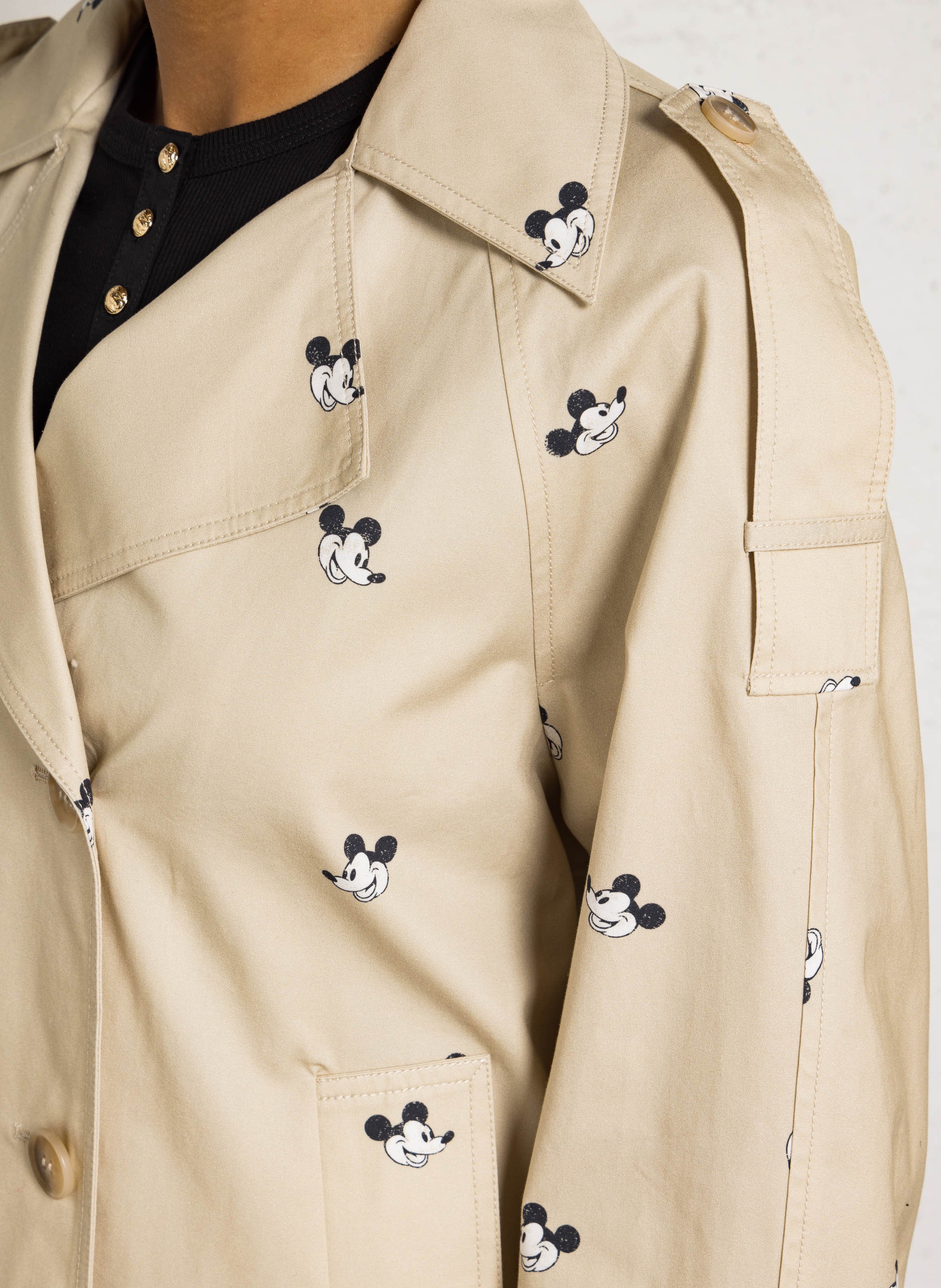 Katoenen trenchcoat met klassieke kraag BERENICE Beige