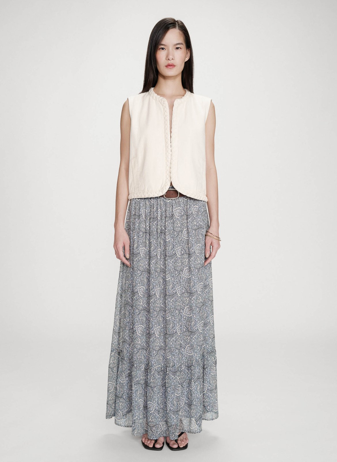 Ausgestellter Maxirock mit Print GRACE ET MILA Blau