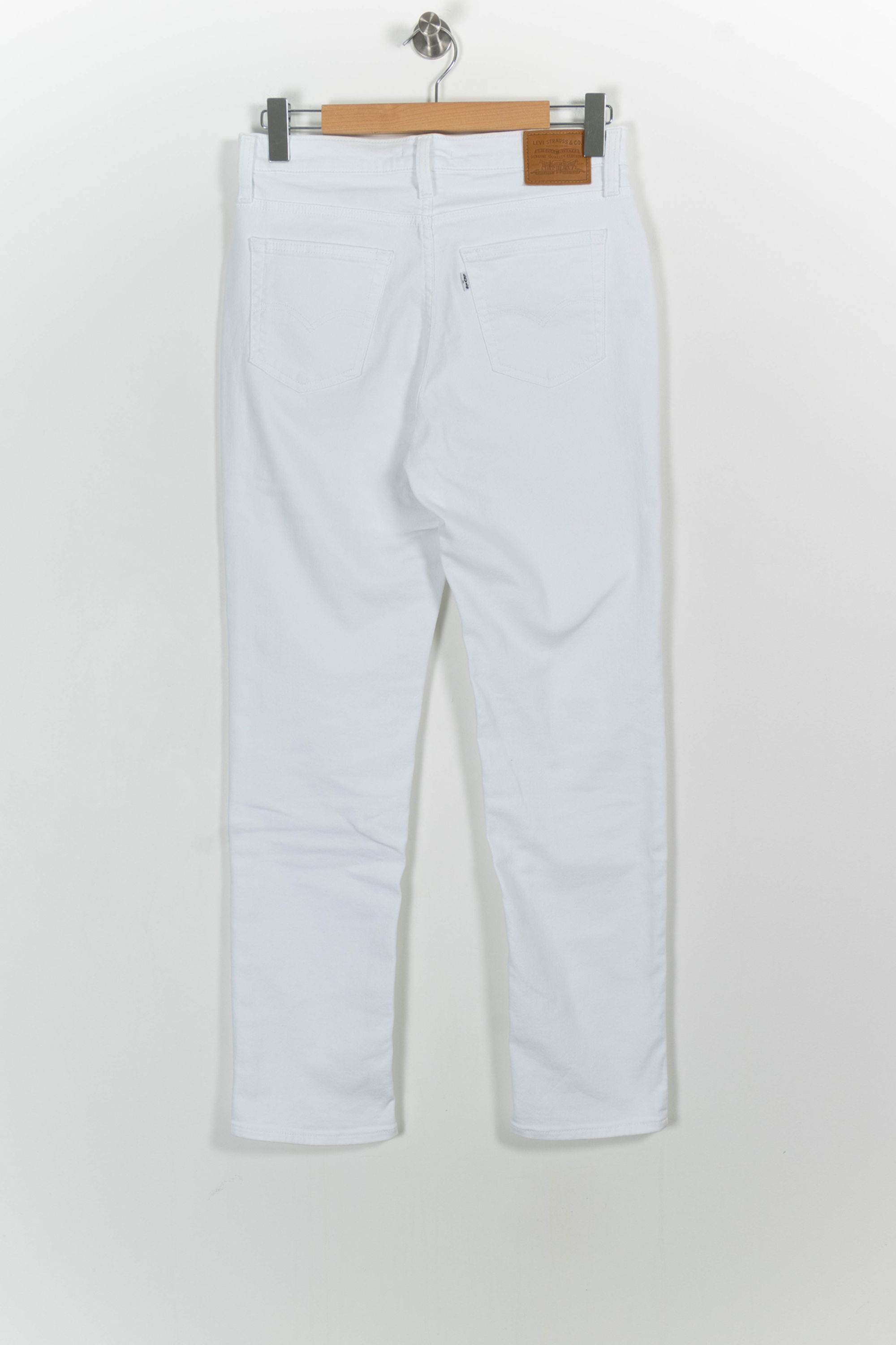 Cropped slim jeans with studs LEVI'S - Seconde main White