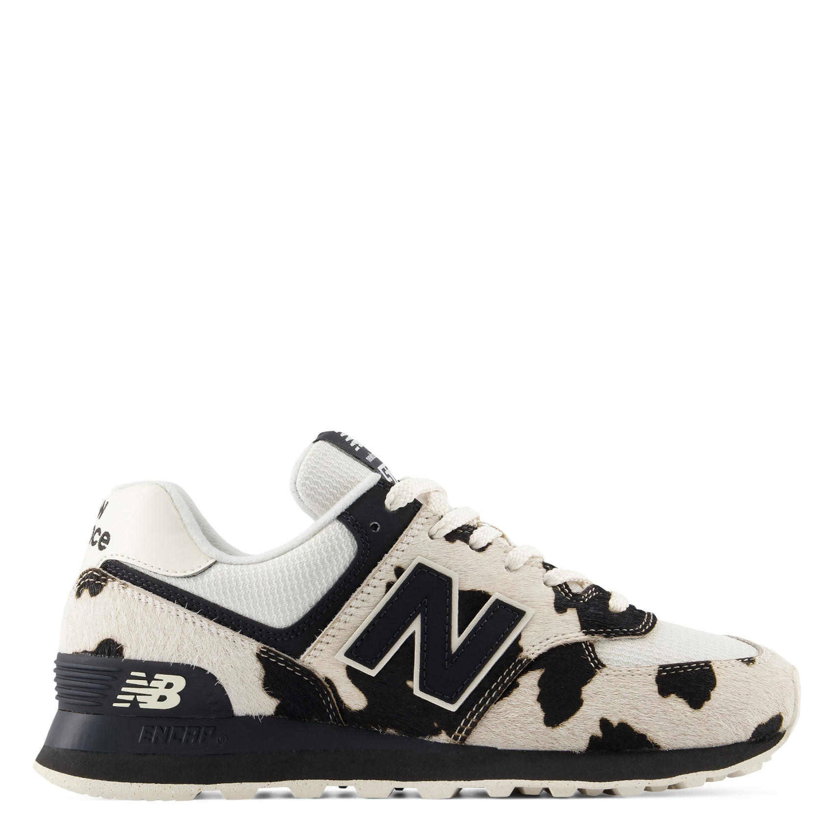 Baskets basses à lacets en cuir mélangé NEW BALANCE Noir