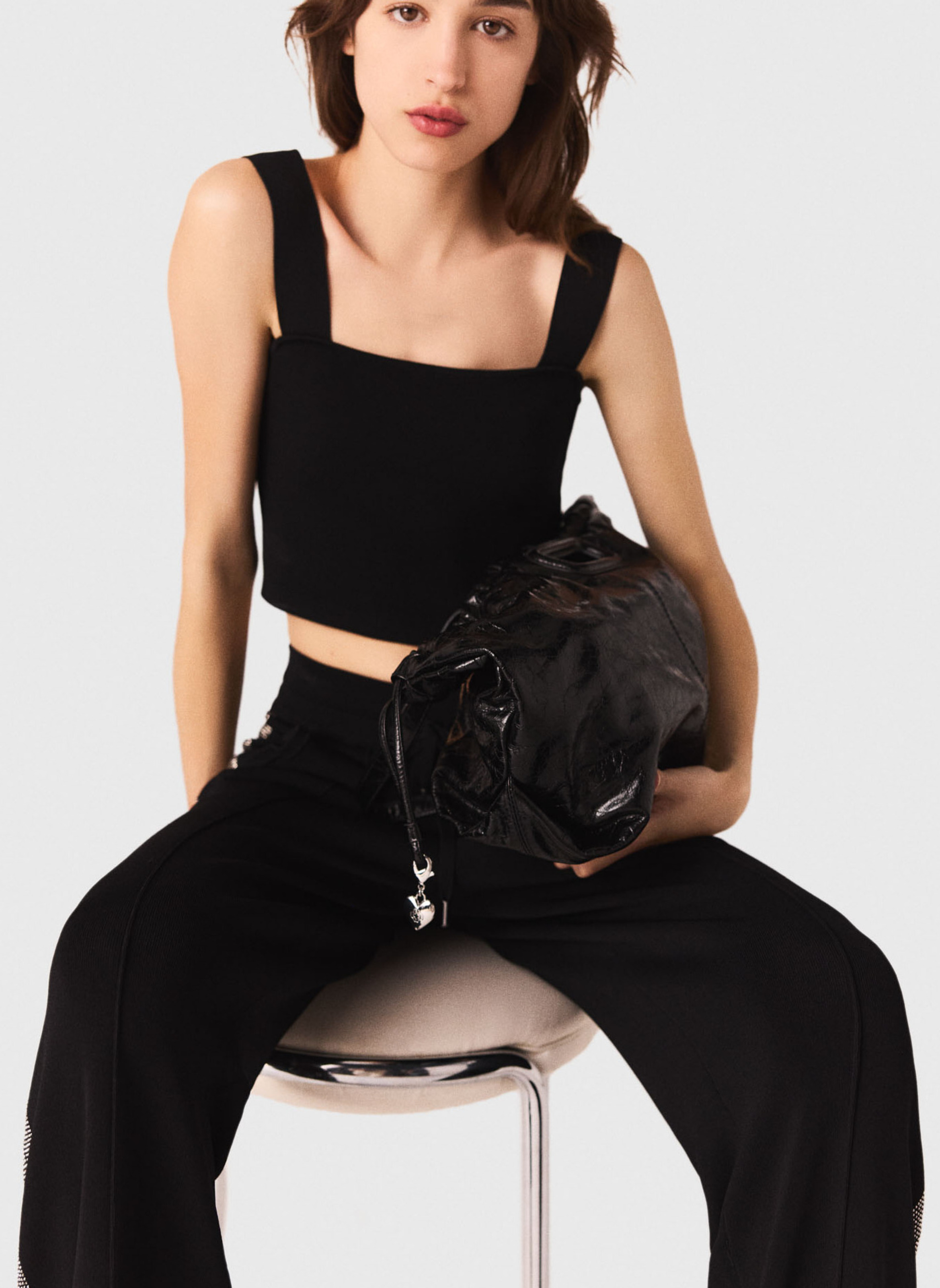 Crop-top MAJE Zwart