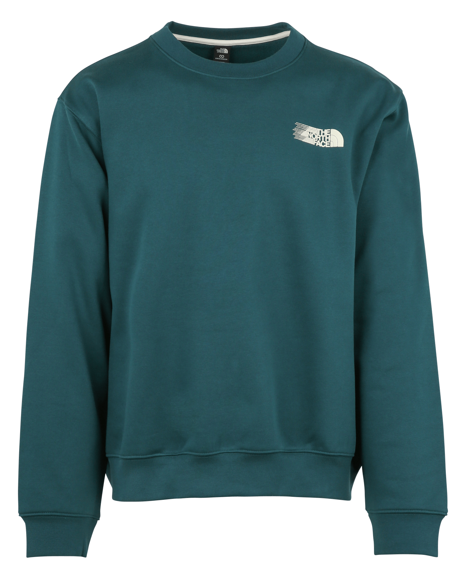 Sweat droit col rond en coton mélangé   Pacific teal