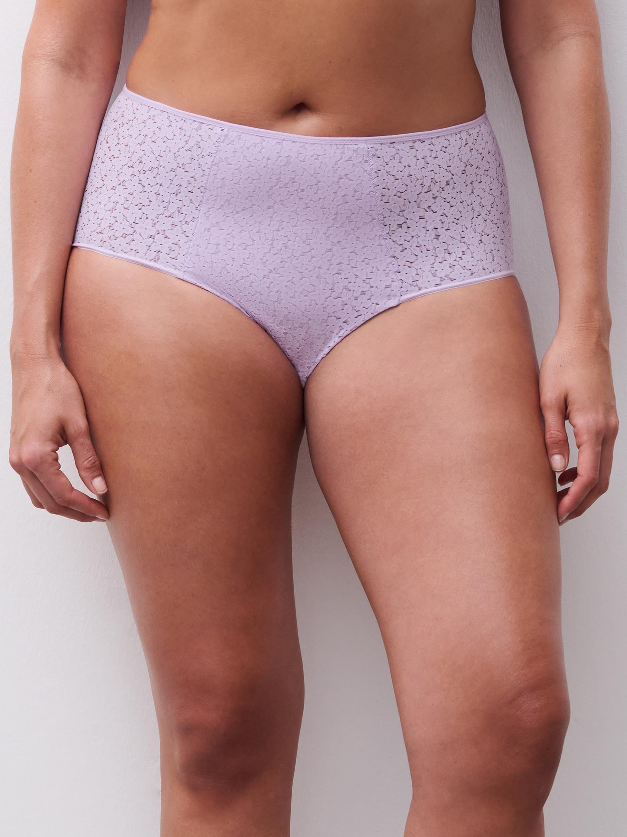 High-waisted lace panties CHANTELLE Purple