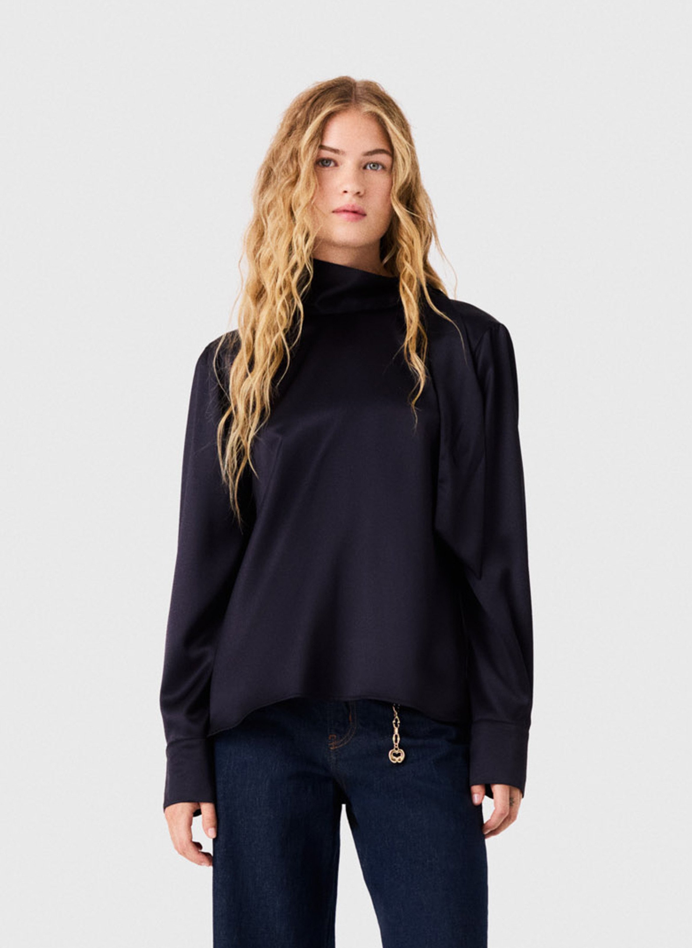 Top droit fluide MAJE Bleu