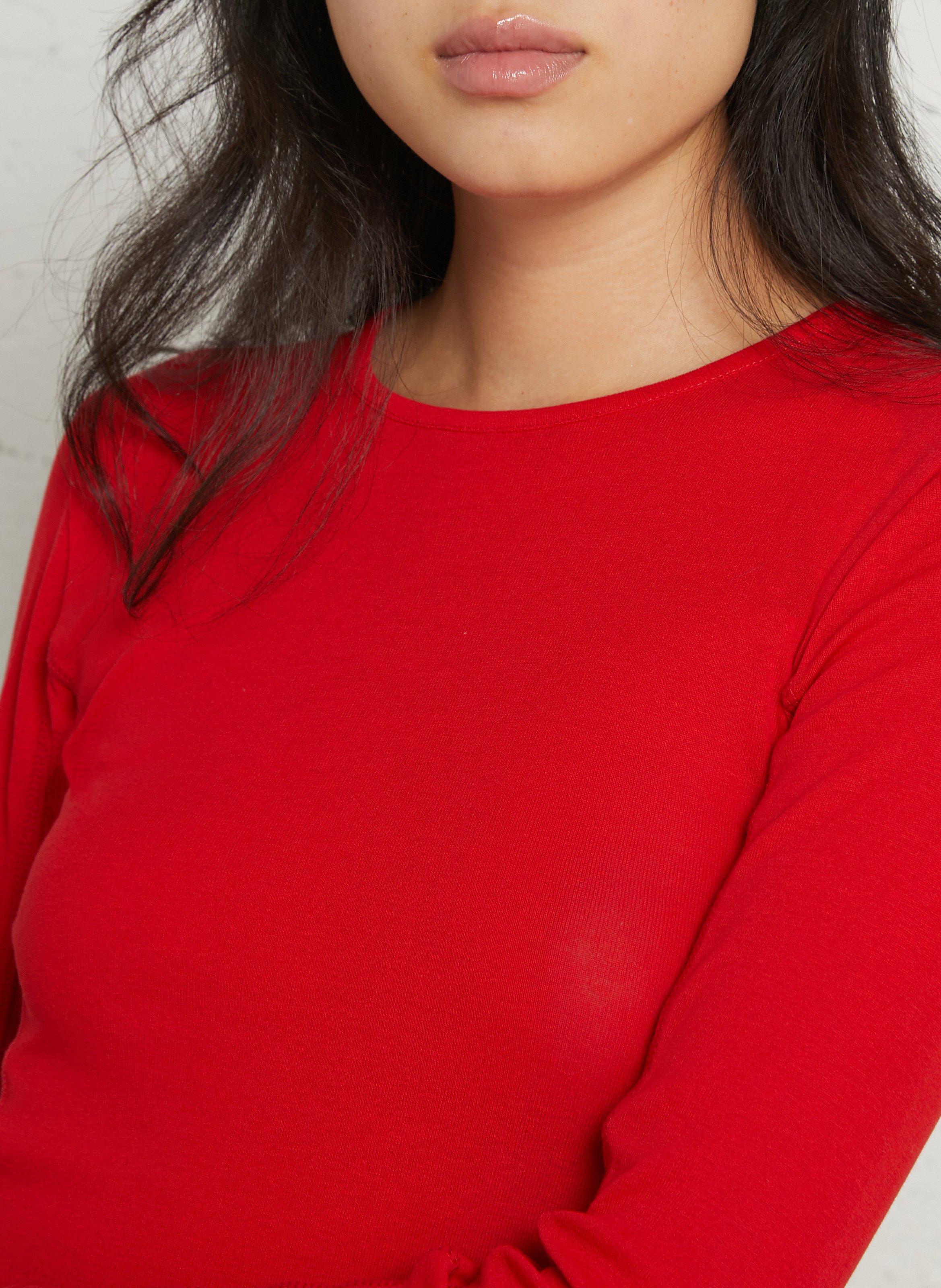 T-shirt moulant en coton mélangé SOEUR Rouge