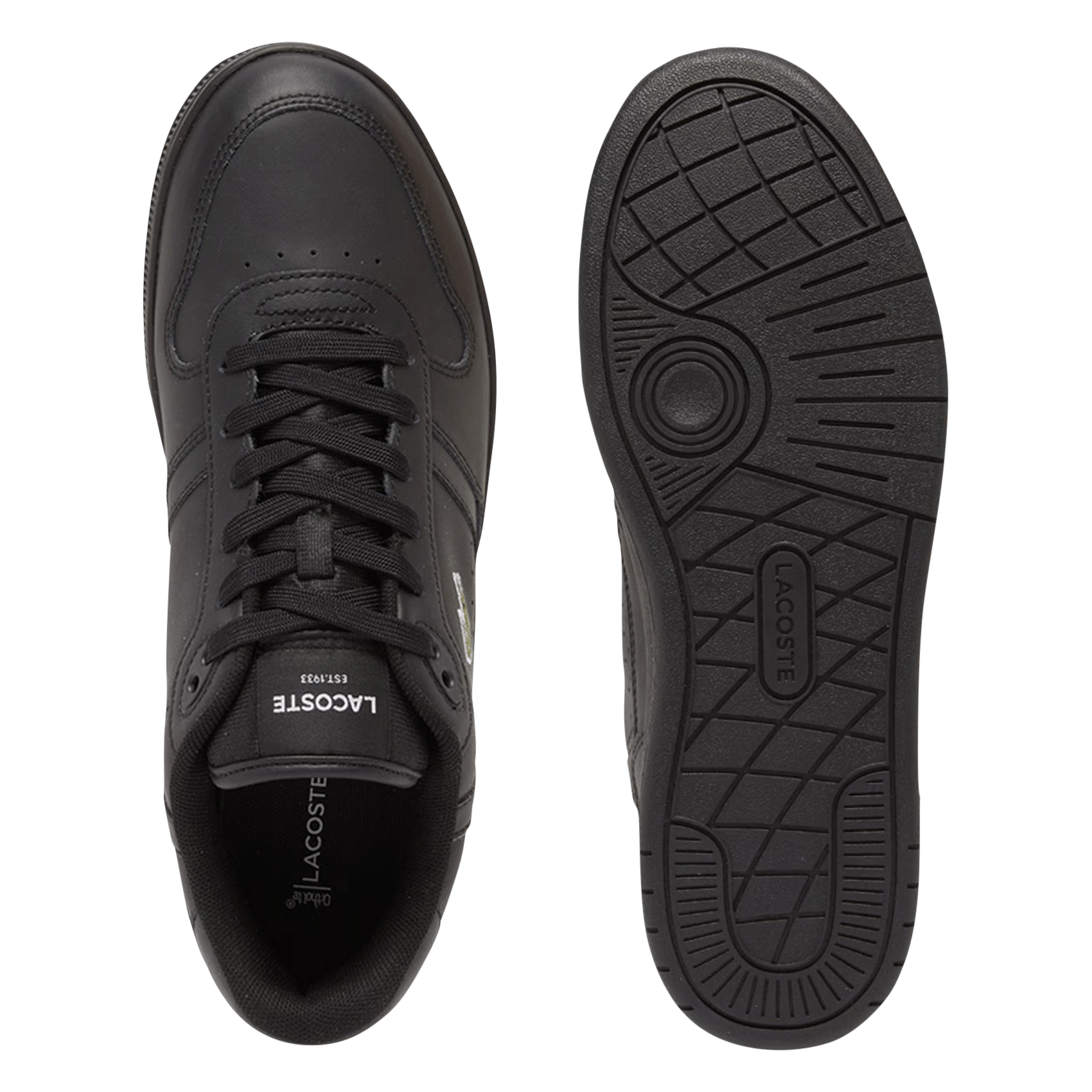 Lage, leren sneakers LACOSTE Zwart