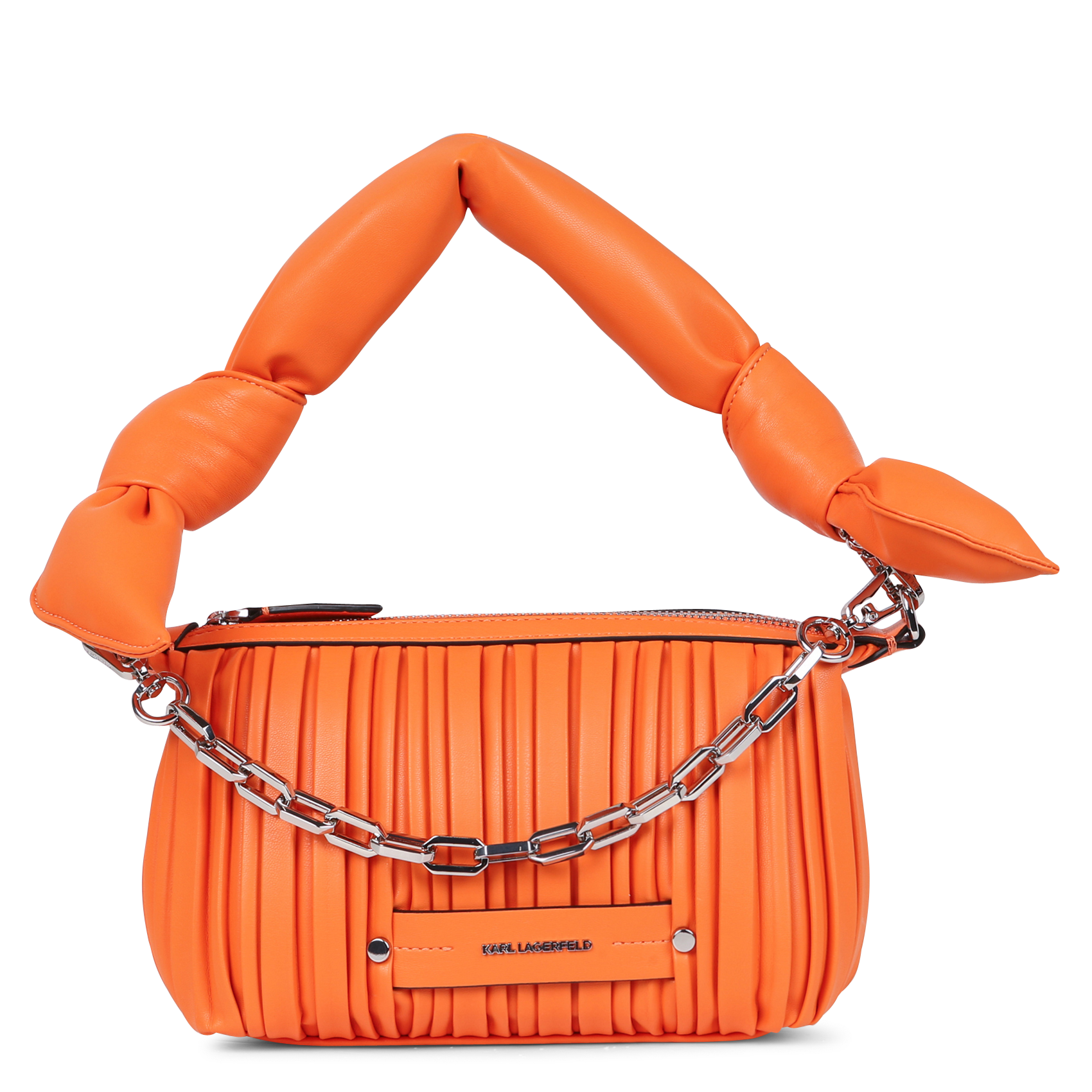 Shoulder pleated and quilted bag KARL LAGERFELD Orange