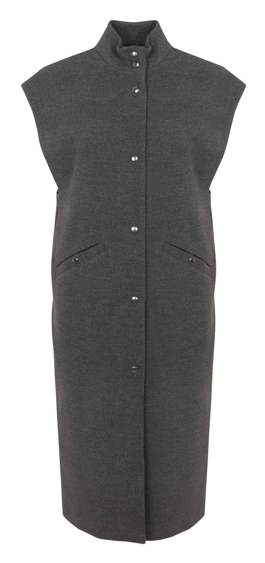 Mouwloze jas met opstaande kraag COLLECTORS CLUB Grijs