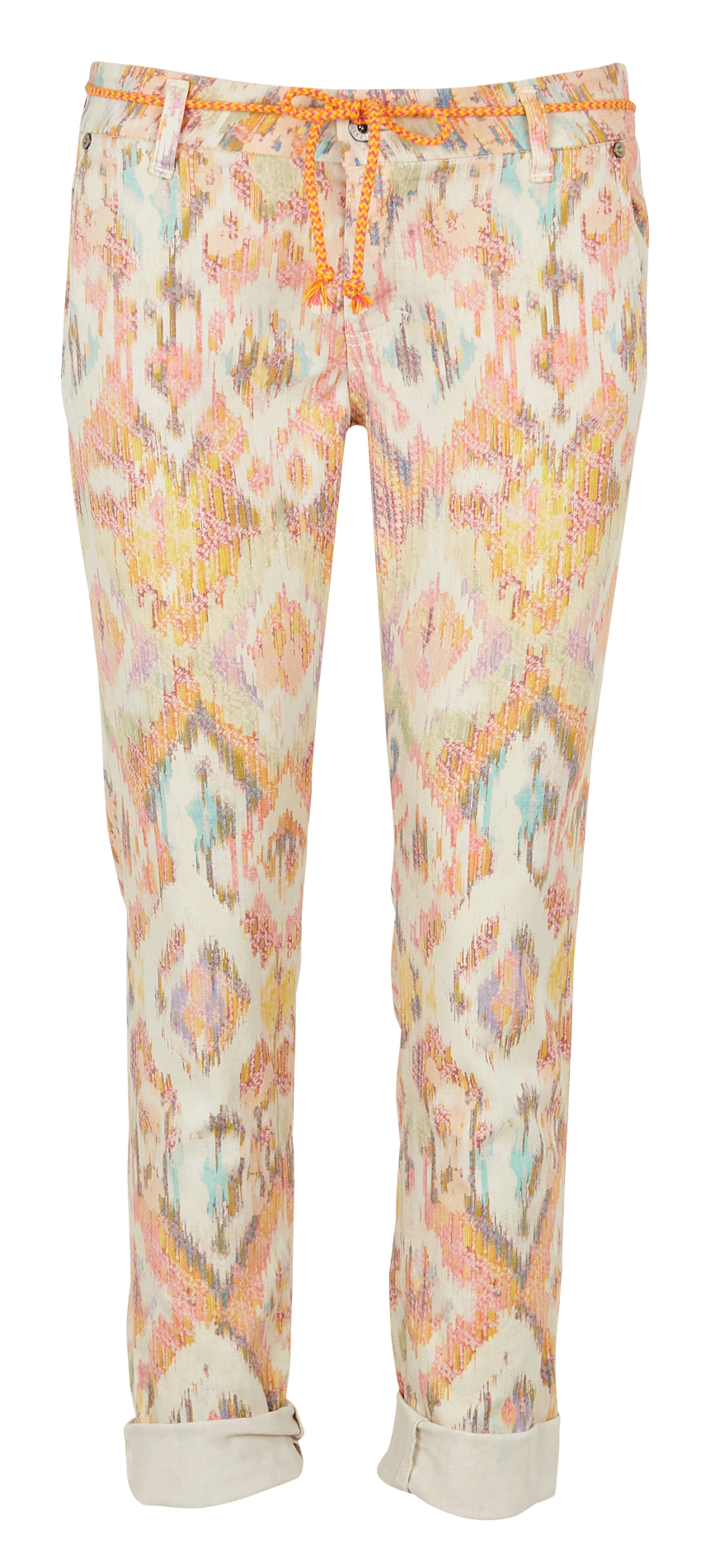 Low-rise cotton-blend pants PLEASE Beige