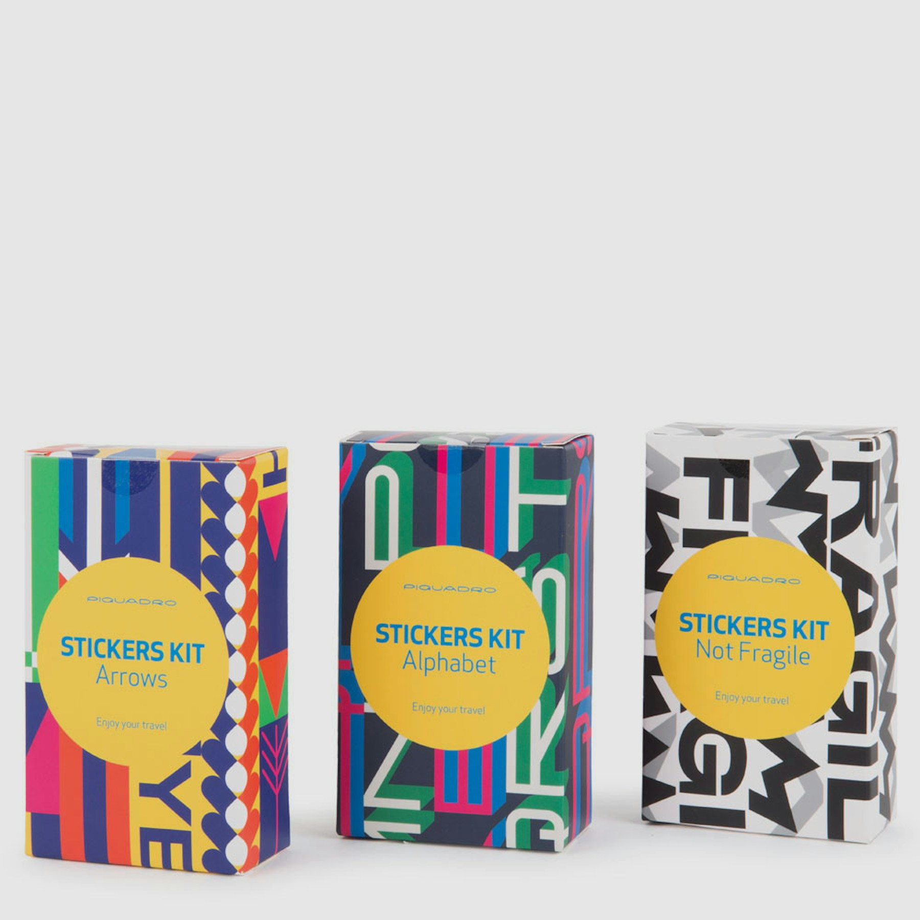 Set of stickers for trolley PIQUADRO Yellow