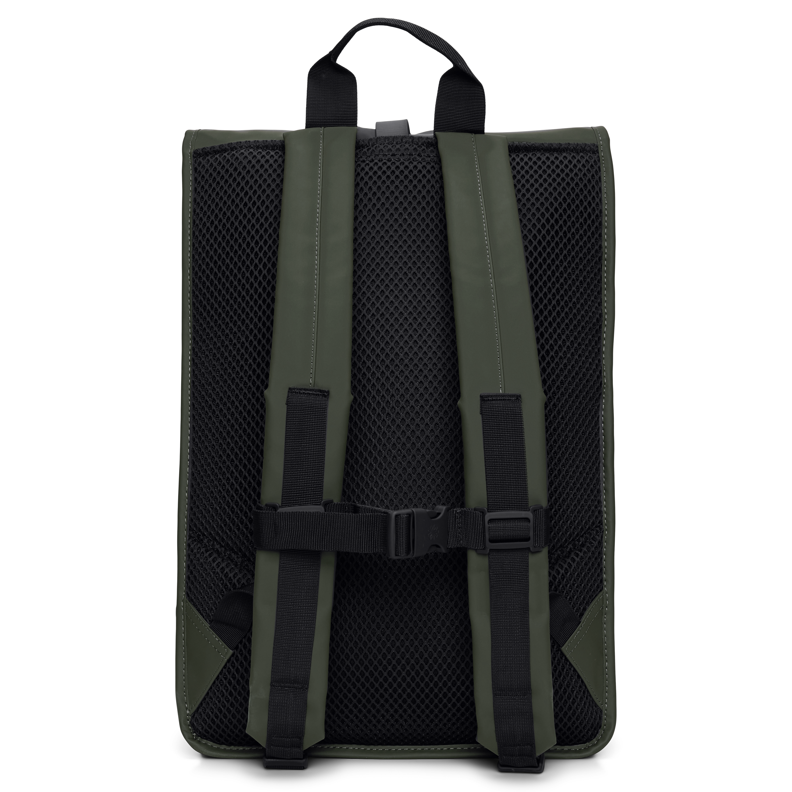 Waterproof roll-top backpack RAINS Green