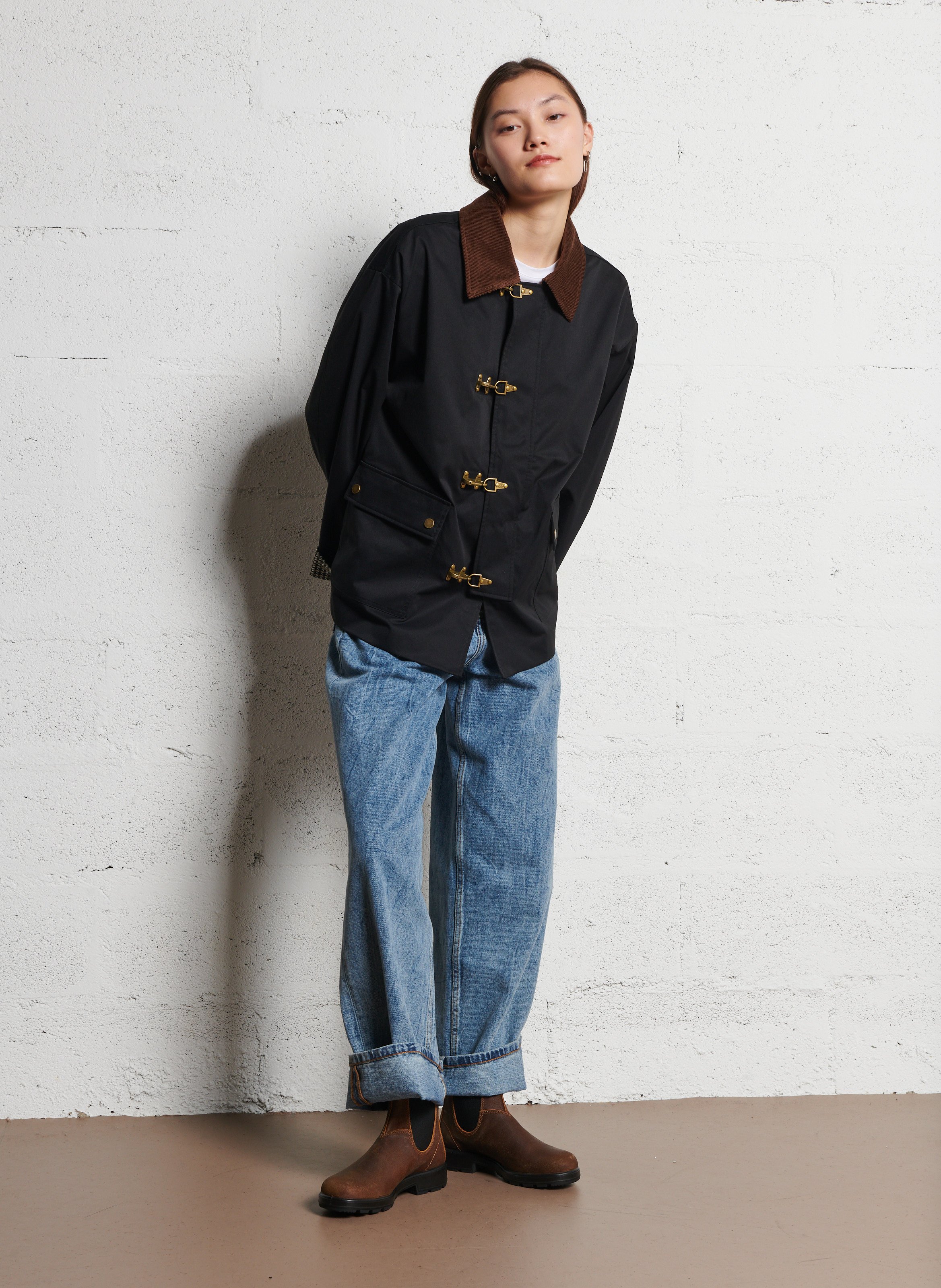 Mixed leather ankle boots BLUNDSTONE Brown