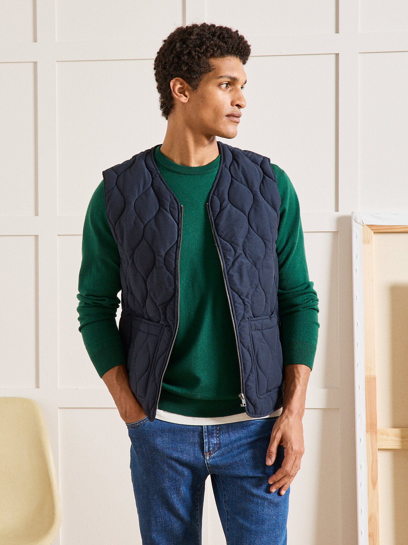 Cyrillus Blouson MatelassÃ© Sans Manche Homme Blouson Zippé