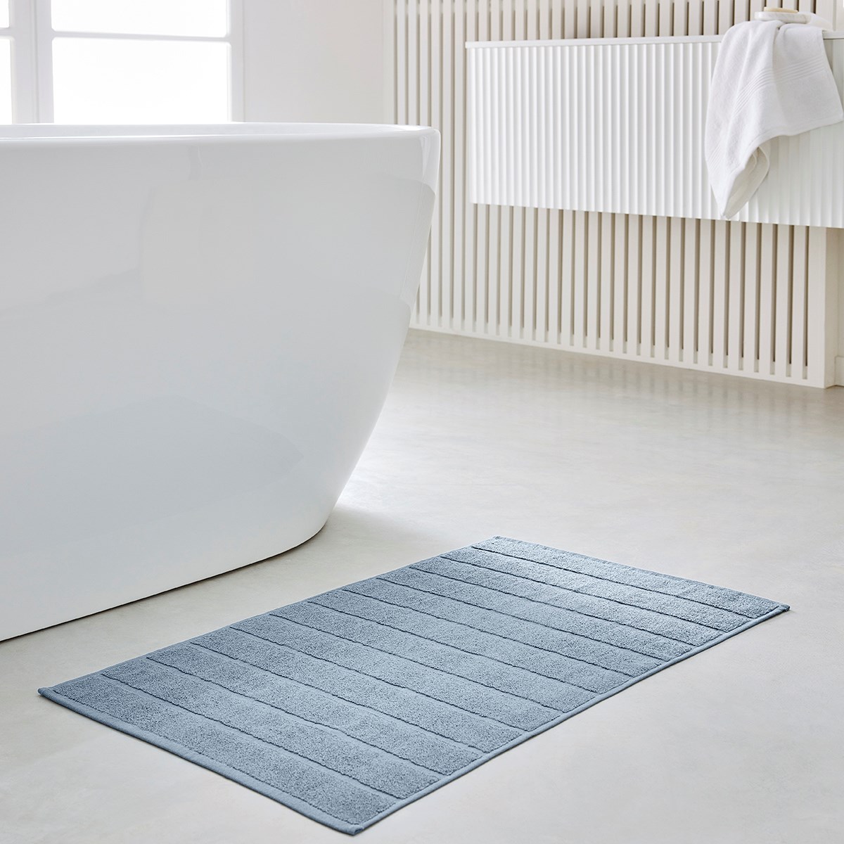 Solid color cotton bath mat TODAY LINGE DE MAISON Blue