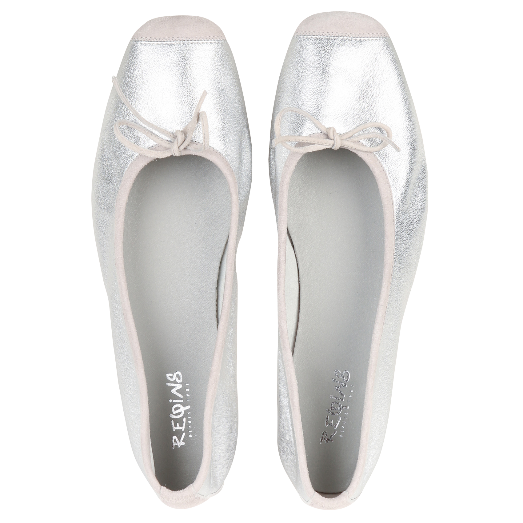 Ballerines en cuir REQINS Argent