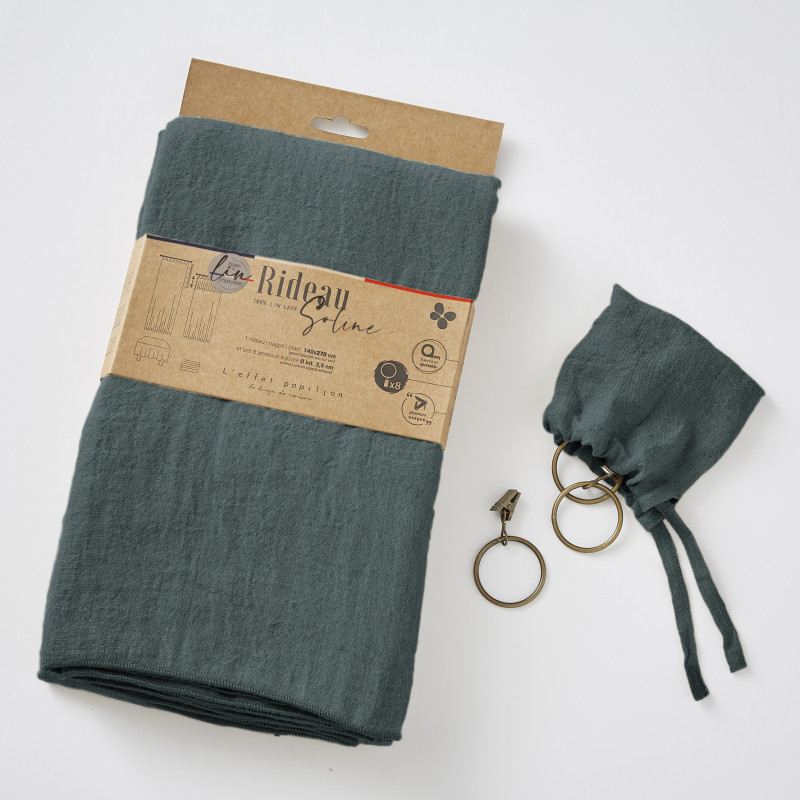 Blackout and Thermal Curtains L'EFFET PAPILLON Grey