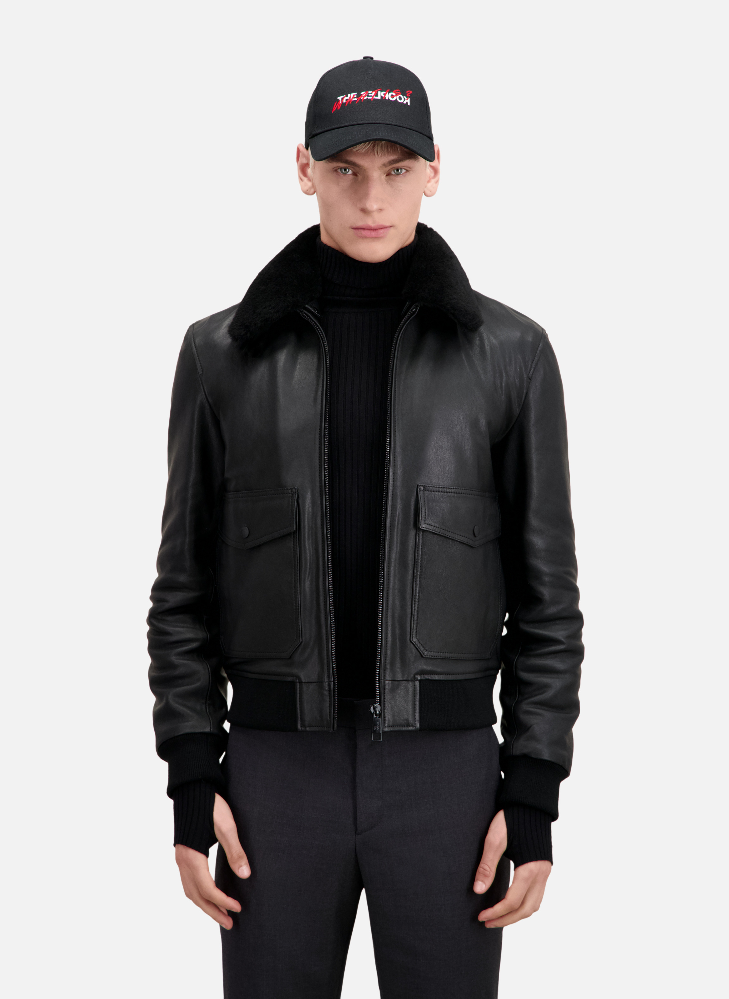 Cotton logo cap. THE KOOPLES Black