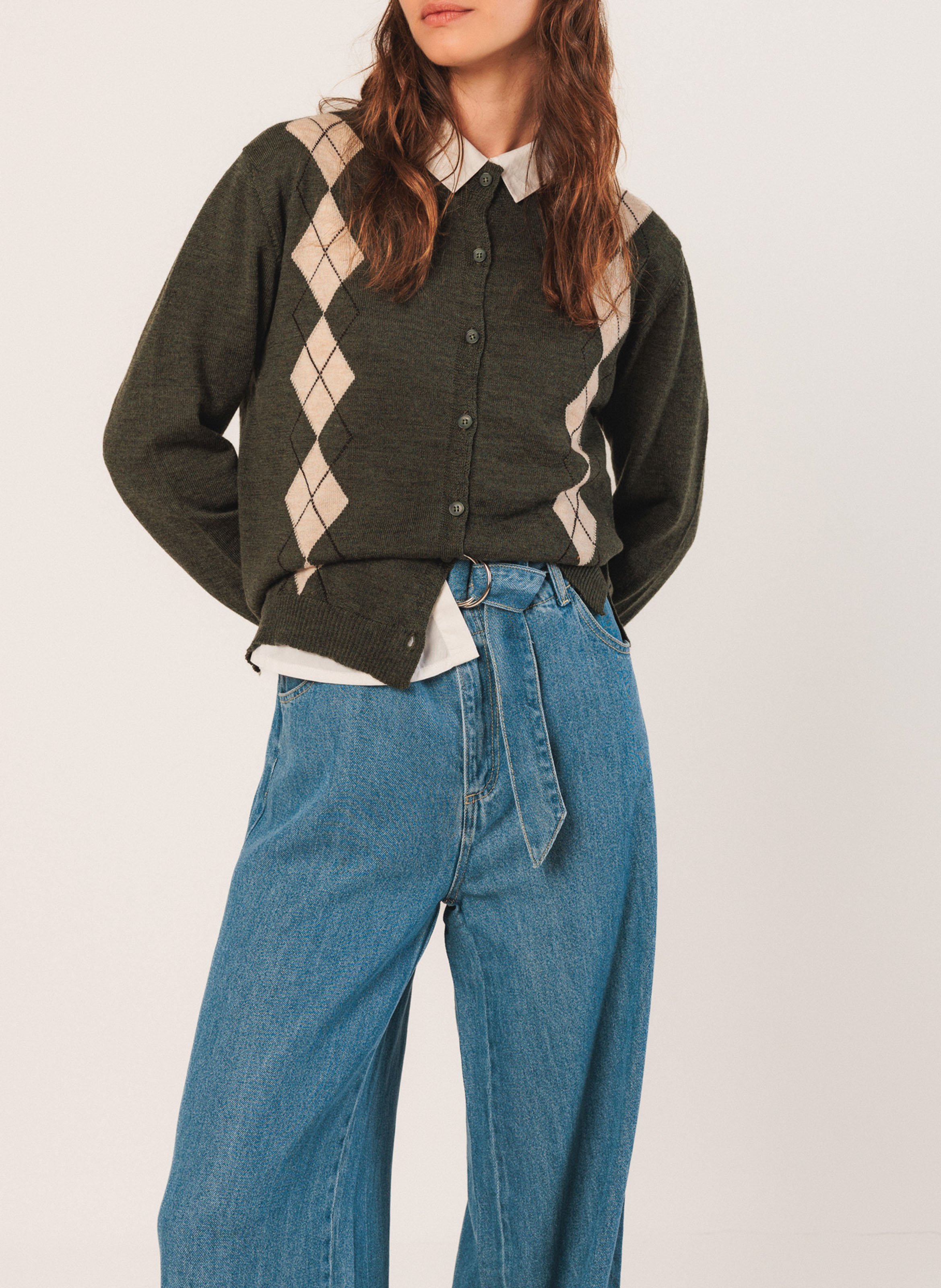 Wool patterned cardigan INDI & COLD