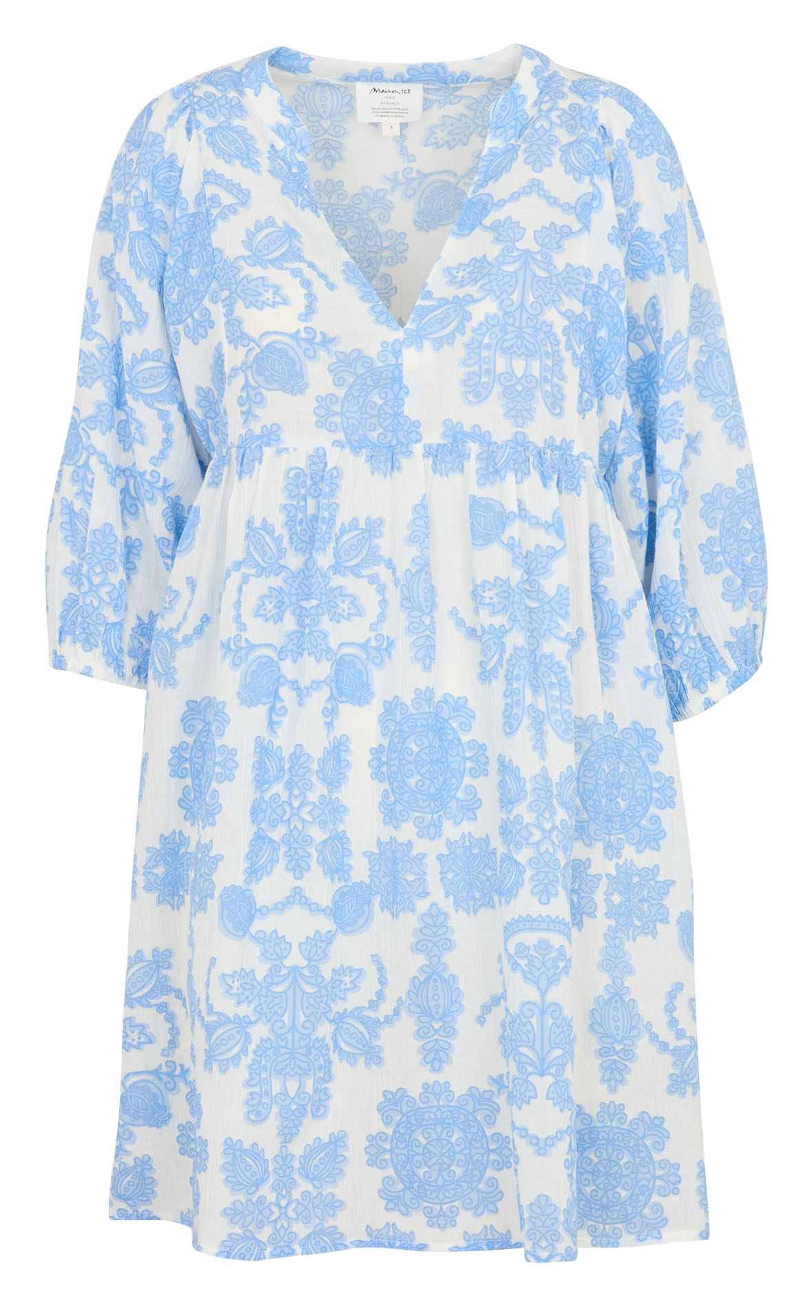 Fanny Juliette printed round-neck short dress MAISON 123 Blue