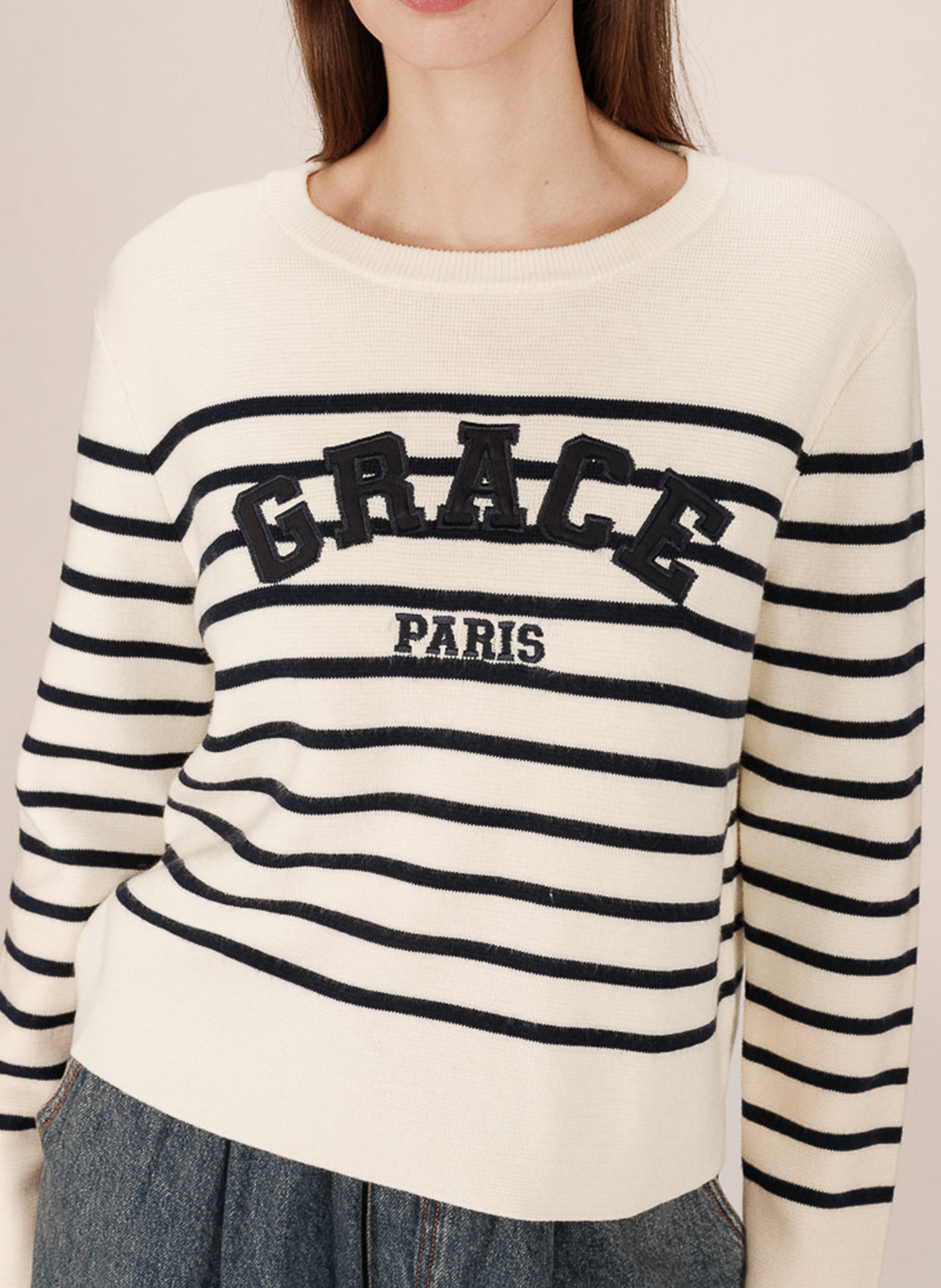 High-neck sweater GRACE ET MILA White