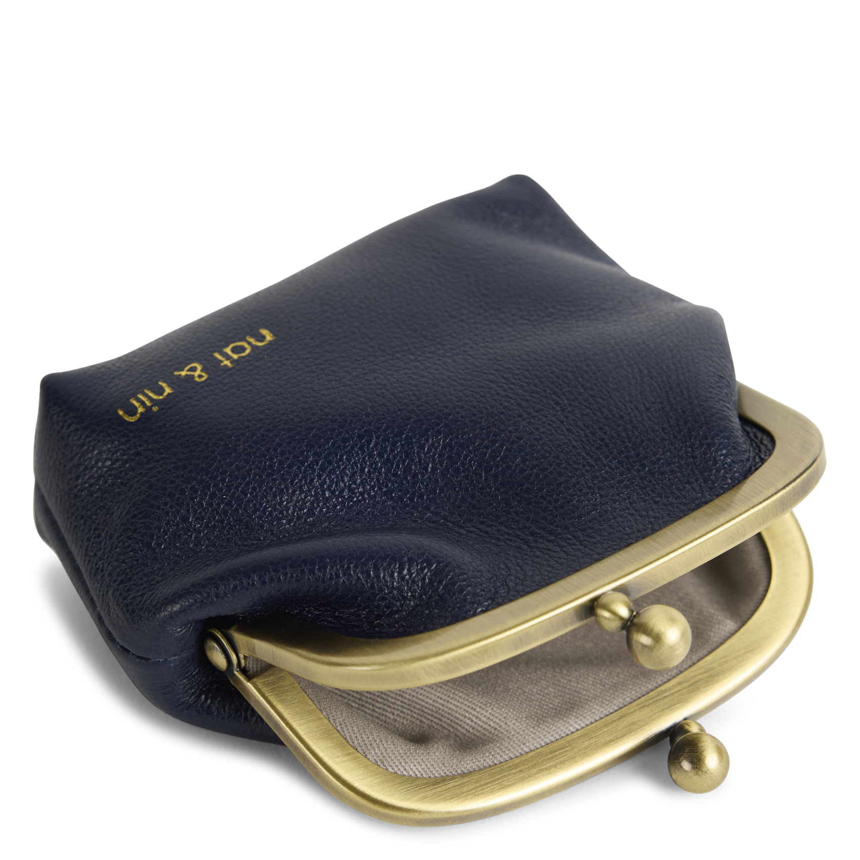 Porte-monnaie en cuir NAT & NIN Bleu