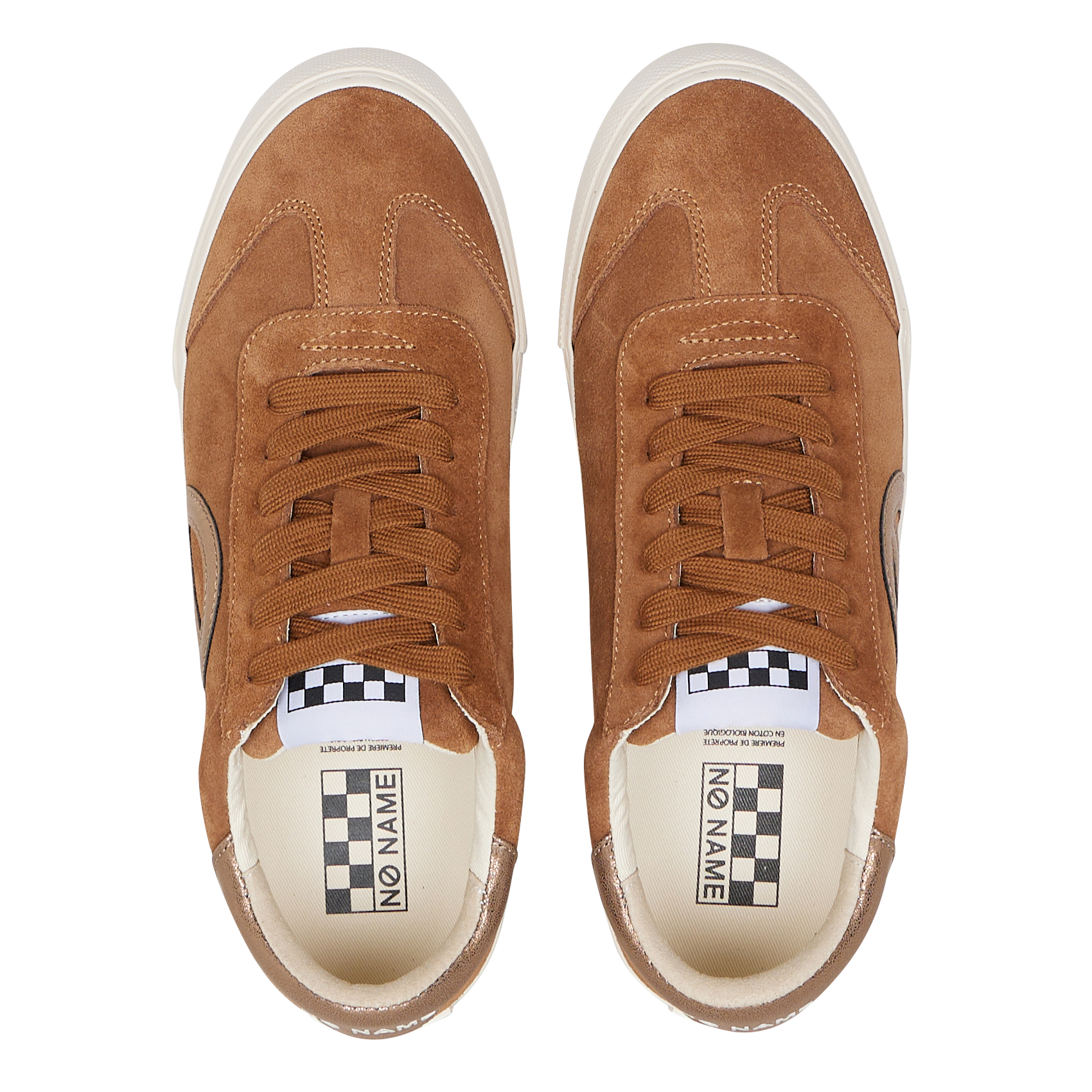 Zapatillas bajas de mezcla de piel NO NAME Marron