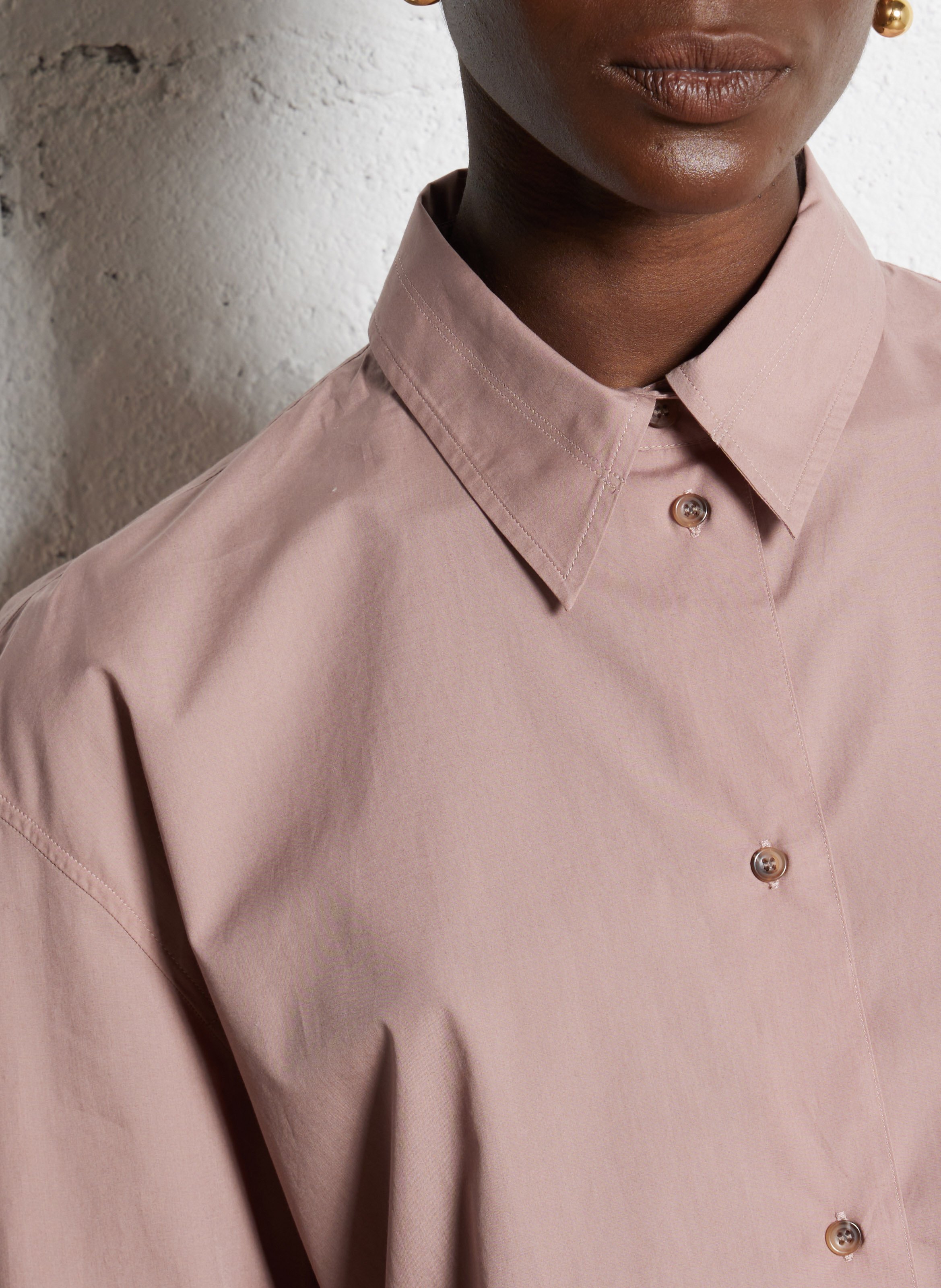 Oversize-Bluse aus Bio-Baumwolle SOEUR Rosa