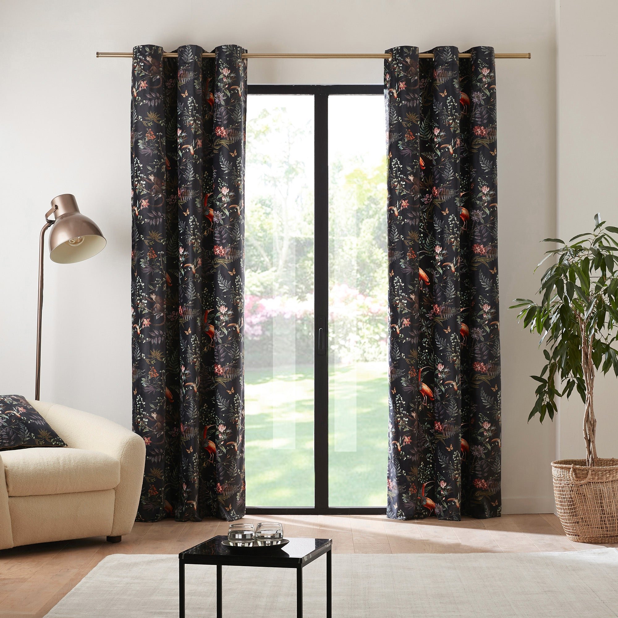 Curtain with gilt eyelets MADURA Multicolored