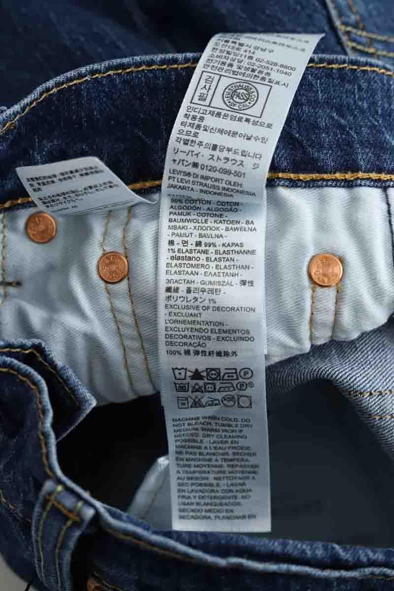 Cotton straight jeans LEVI'S - Seconde main Blue