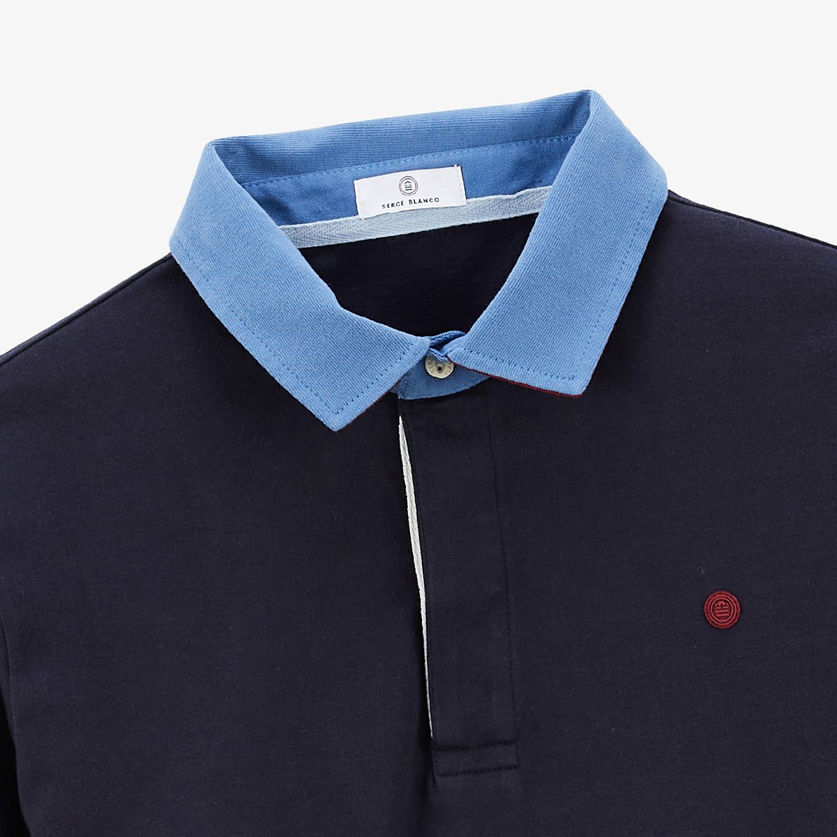 Long-sleeved rugby polo SERGE BLANCO Blue