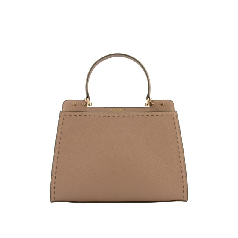 Handbag - cowhide leather POURCHET Brown